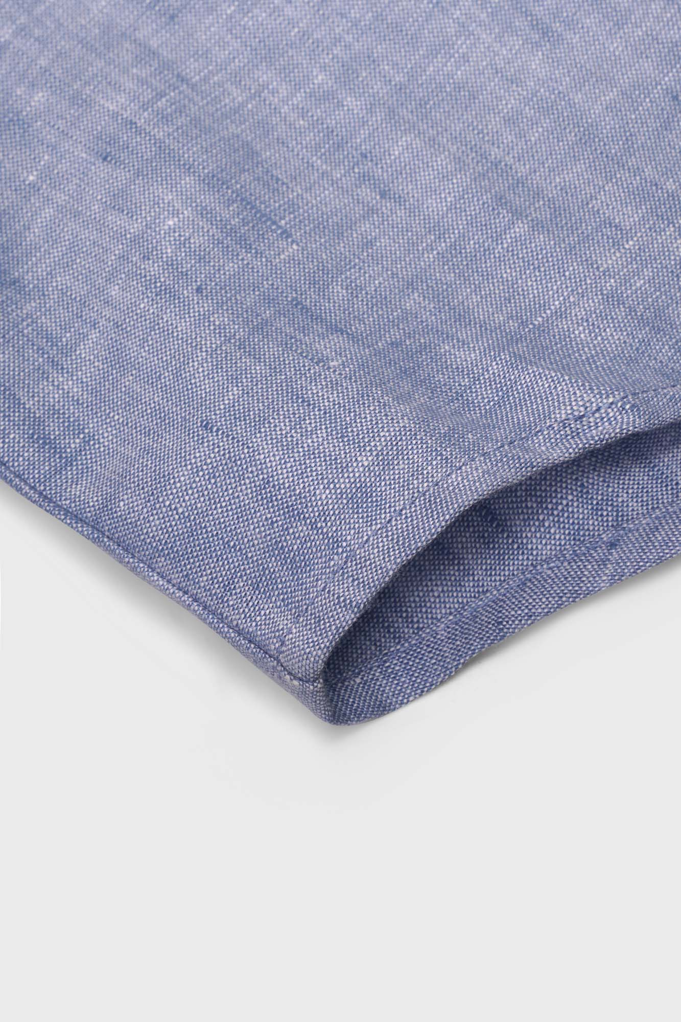 Light Blue Pure Linen Oversized Shirt