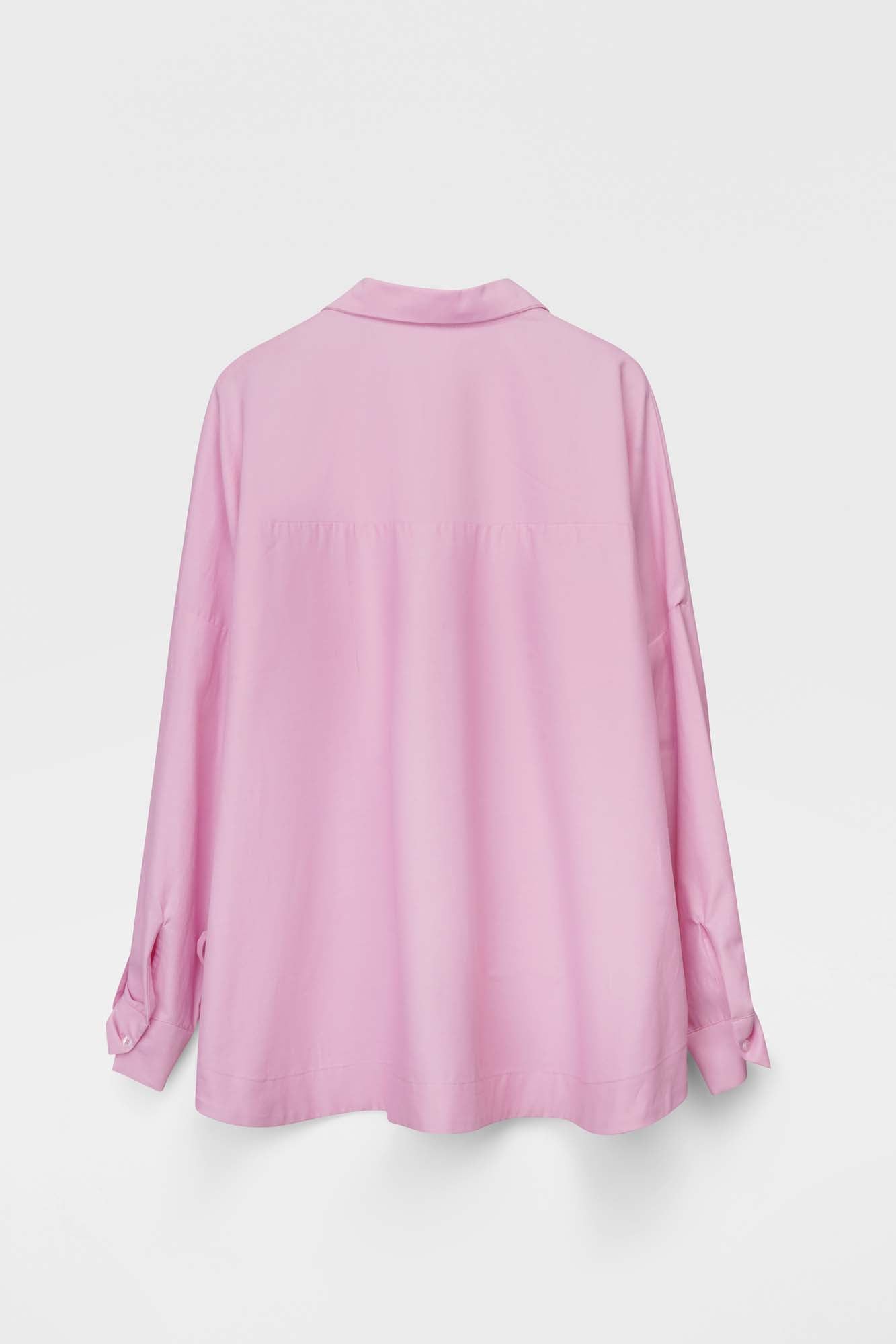 Pink Relaxed Hem Tie Shirt