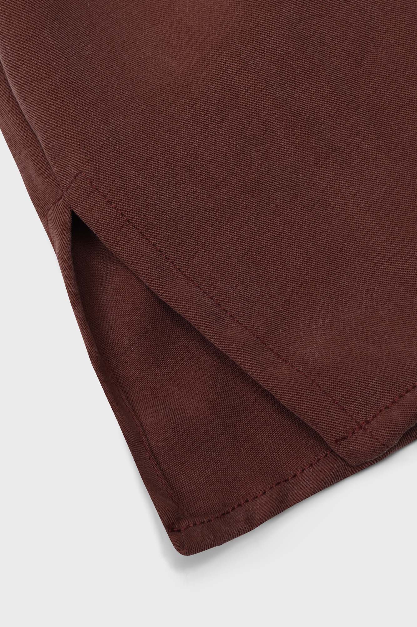 Cafe Tencel Front Tie Shirt