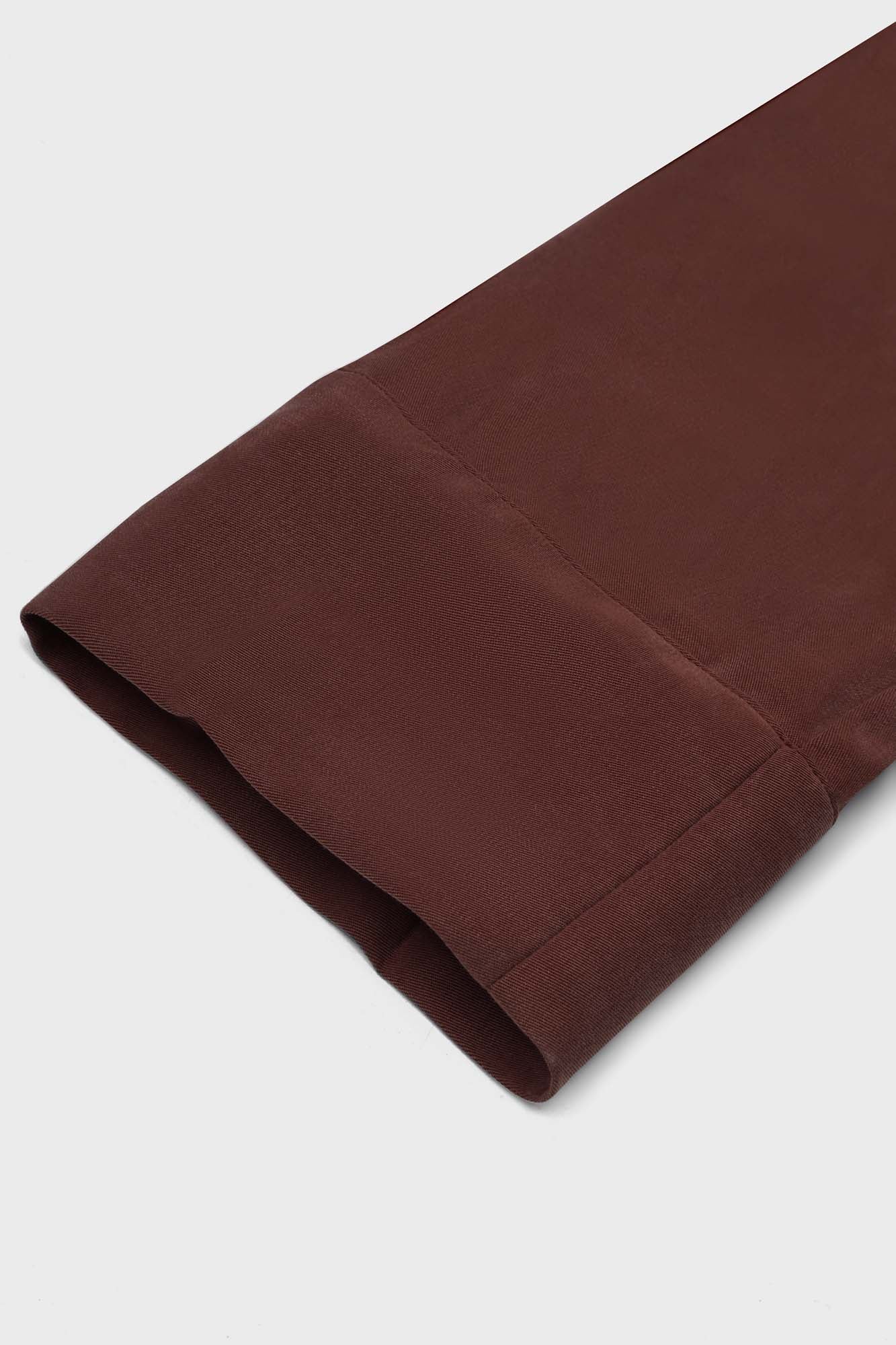 Cafe Tencel Front Tie Shirt