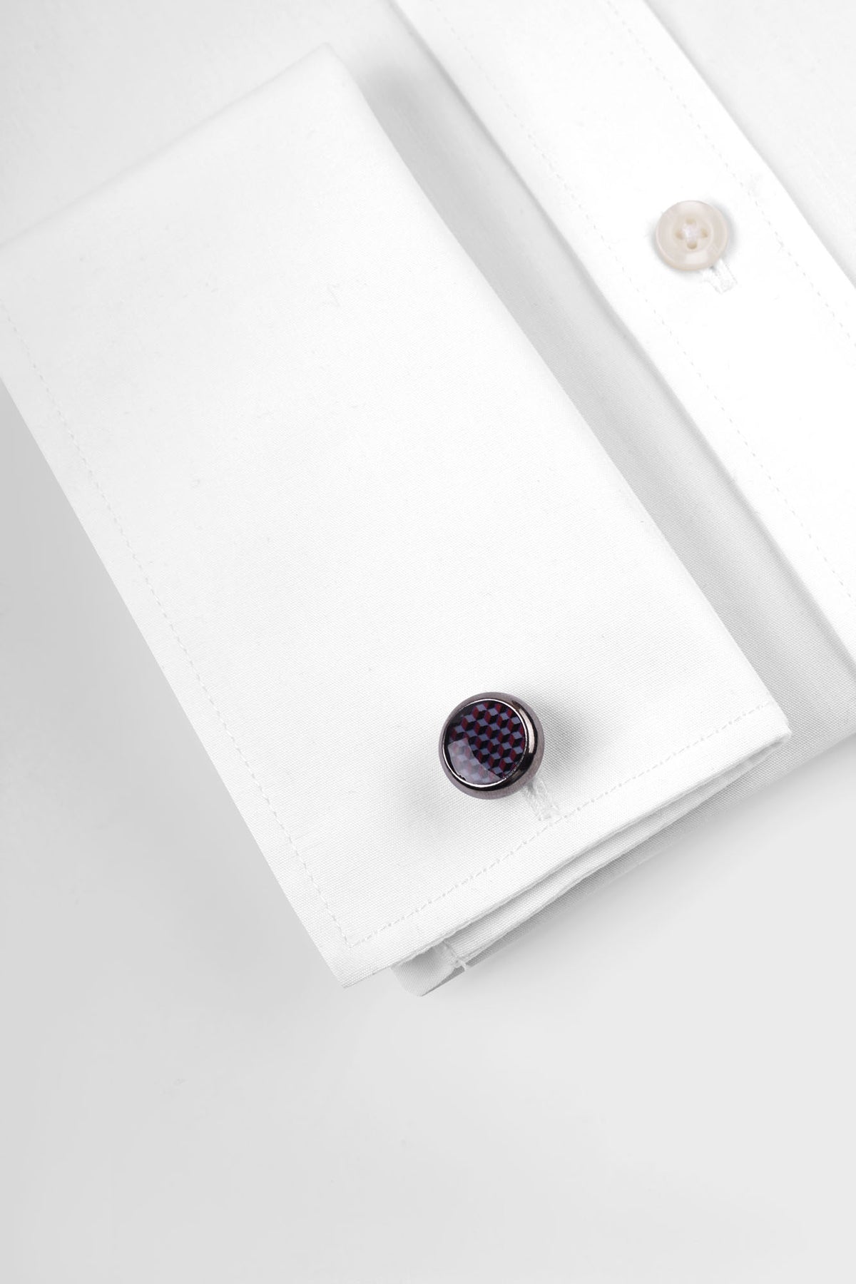 White Poplin Double Cuff Shirt - Regular Fit