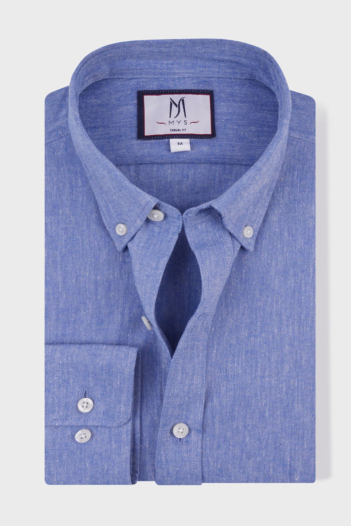Blue Cotton Linen Shirt