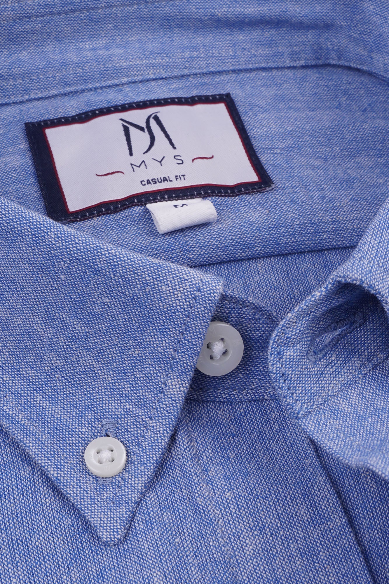 Blue Cotton Linen Shirt