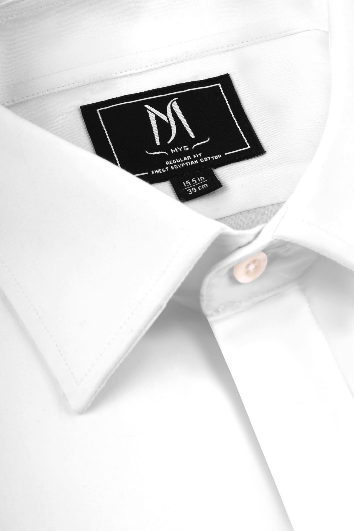 White Hidden Placket Tuxedo Stretch Poplin Shirt - Regular Fit