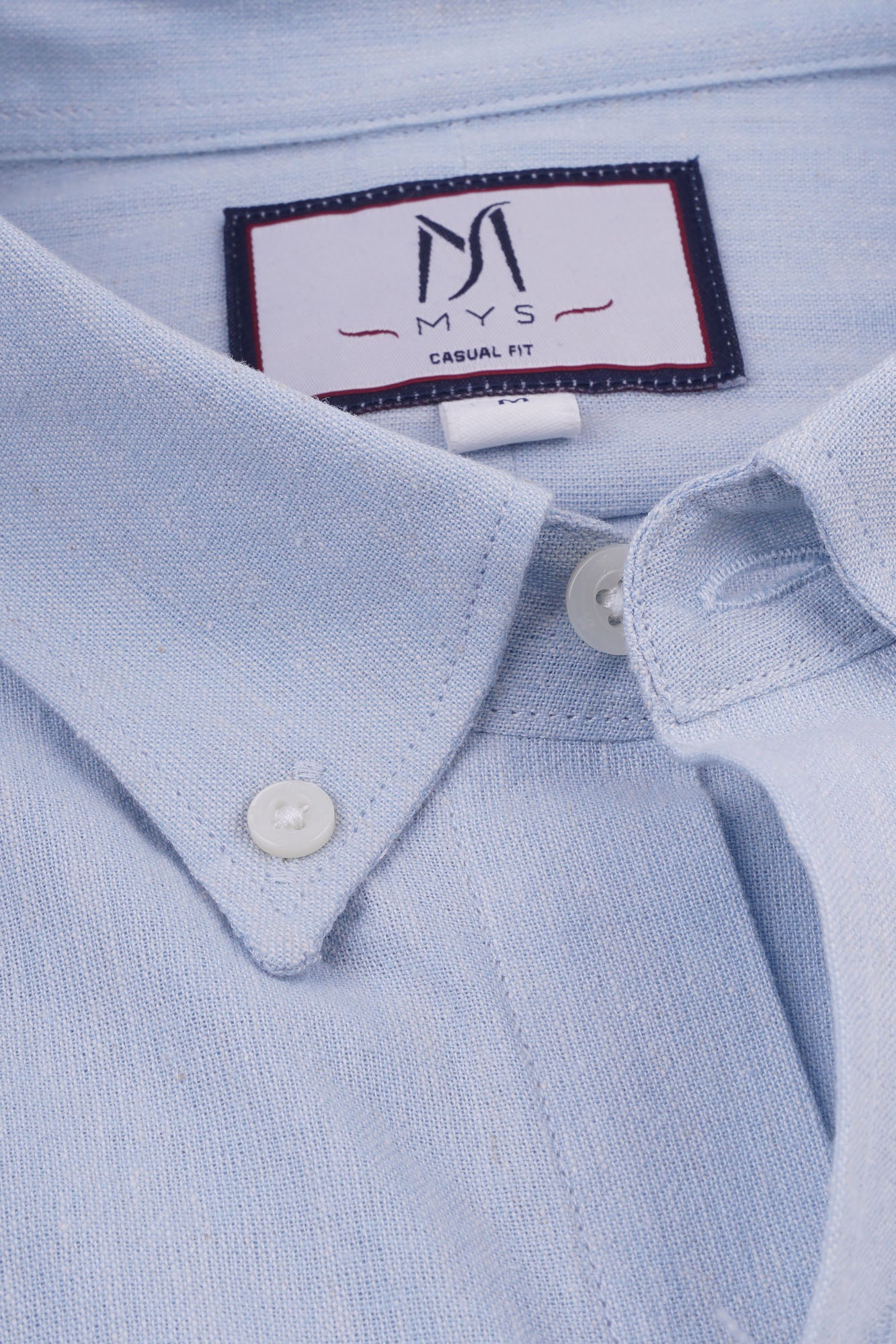 Light Blue Cotton Linen Shirt