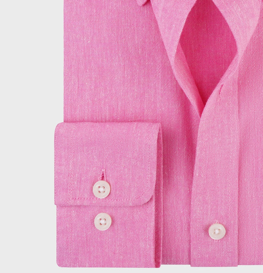 Fuchsia Cotton Linen Shirt