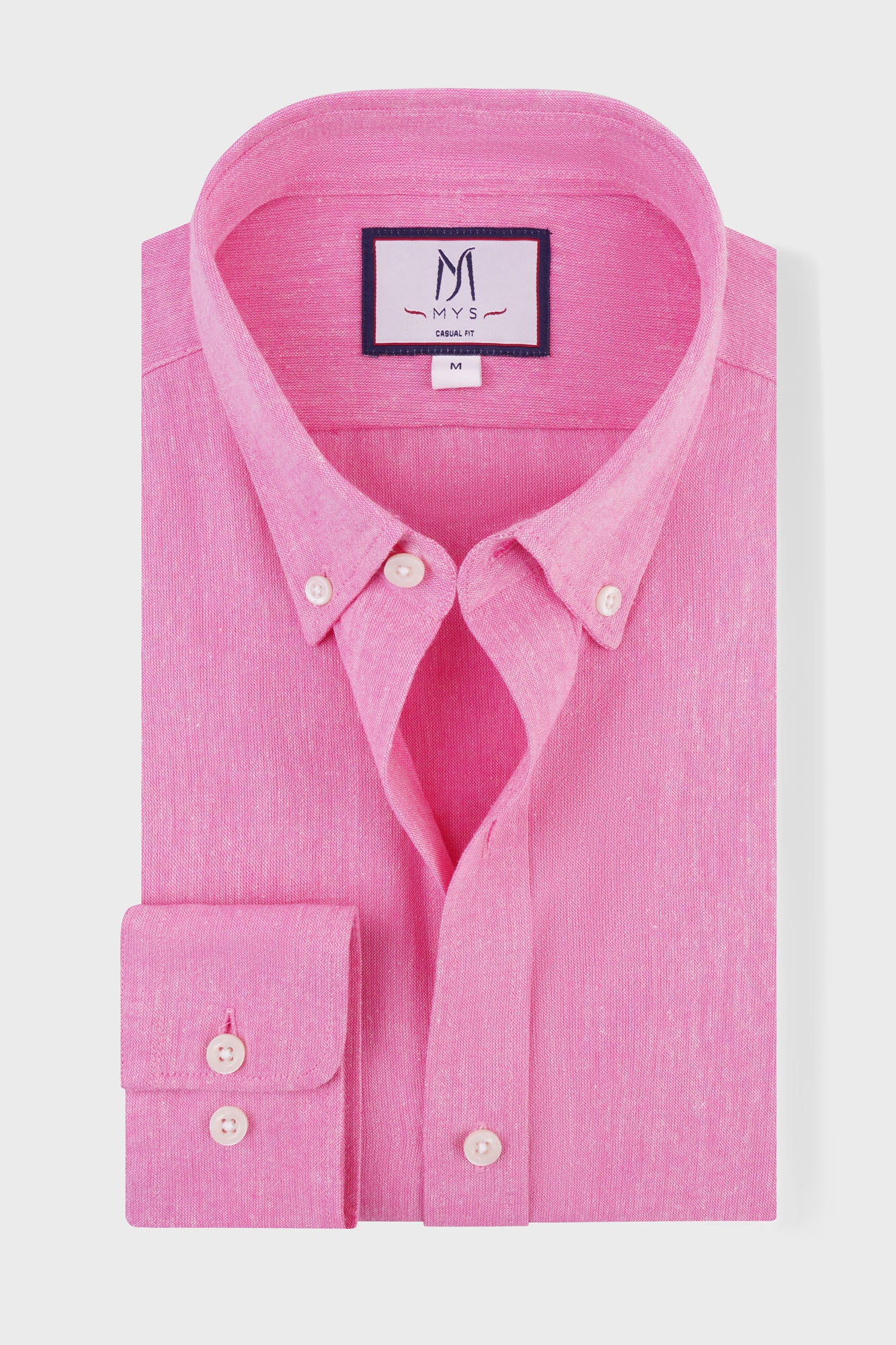 Fuchsia Cotton Linen Shirt