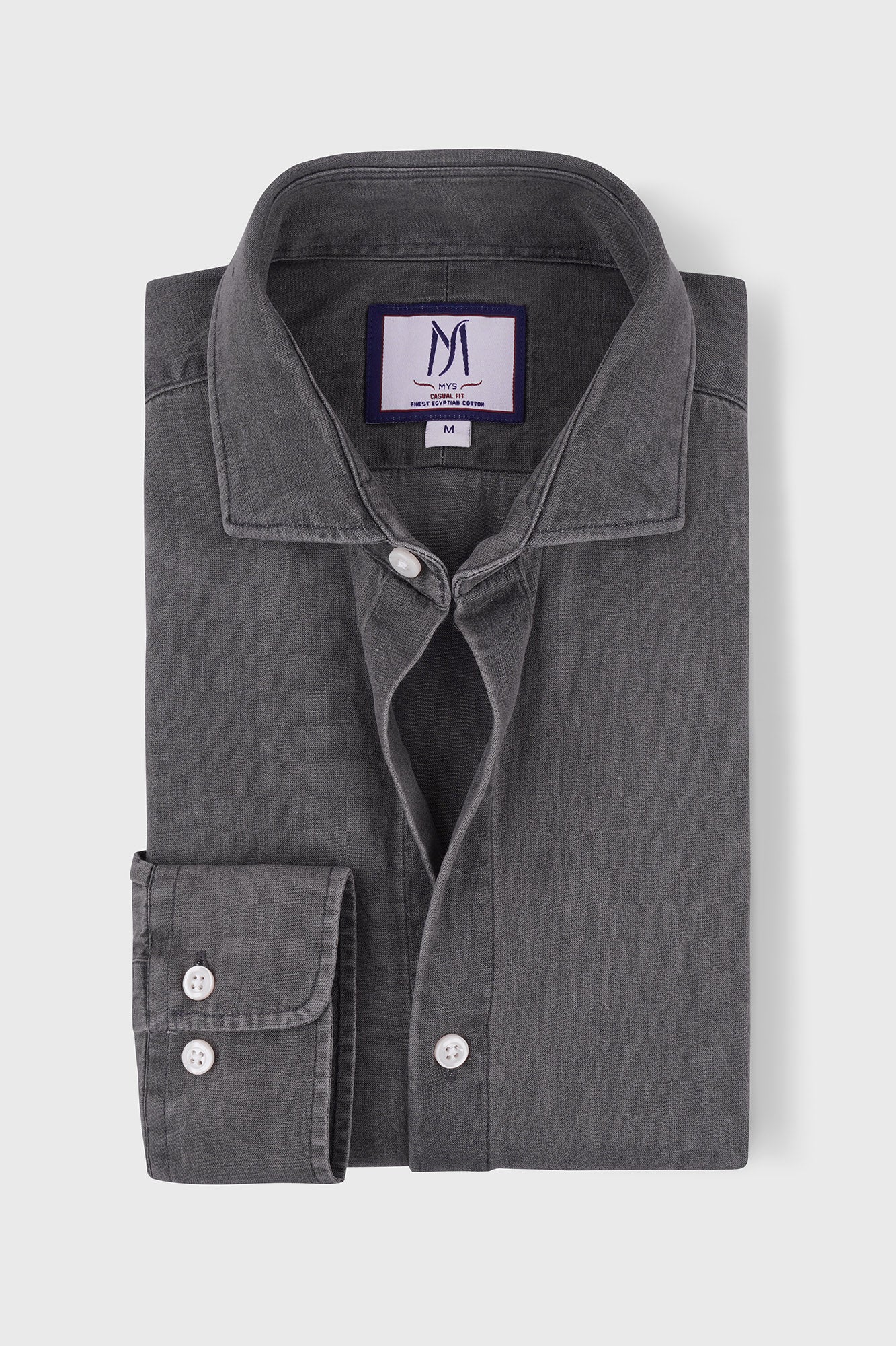 Cutaway Denim Shirt Grey