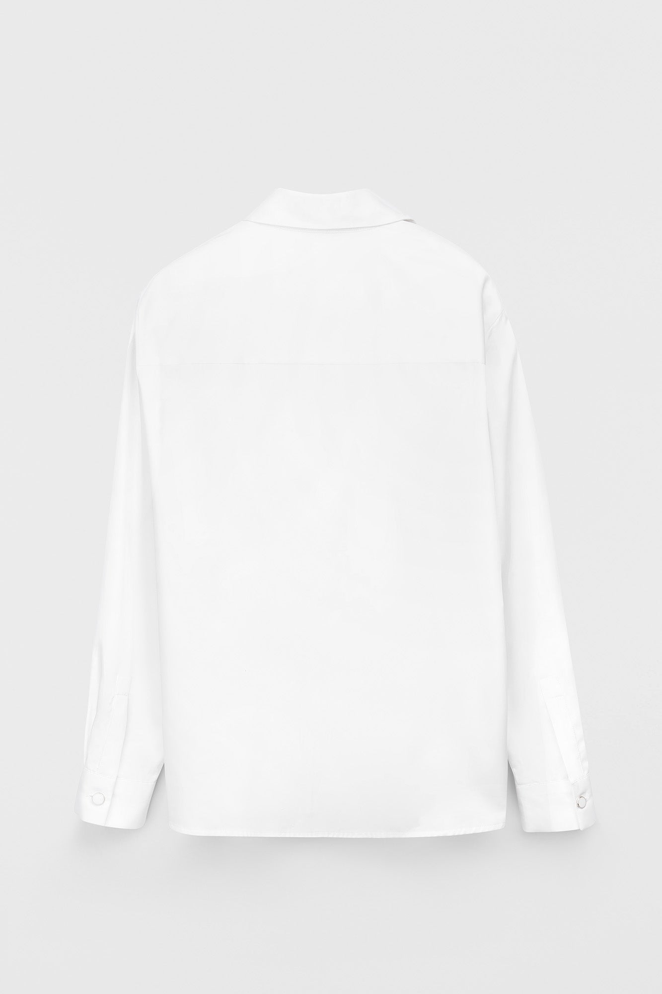 White Fitted Shirt with Waist Detail