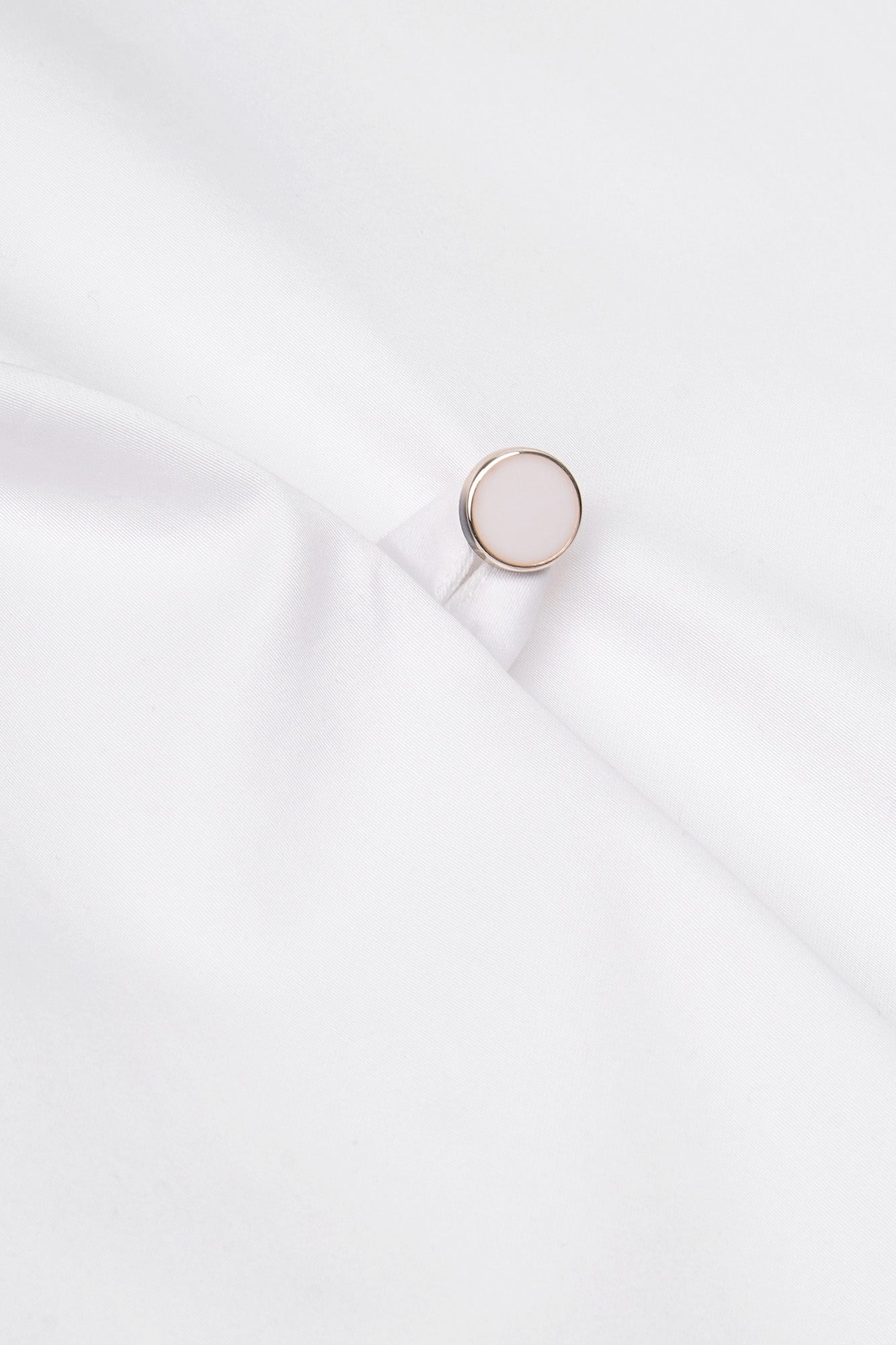 White Fitted Shirt with Waist Detail