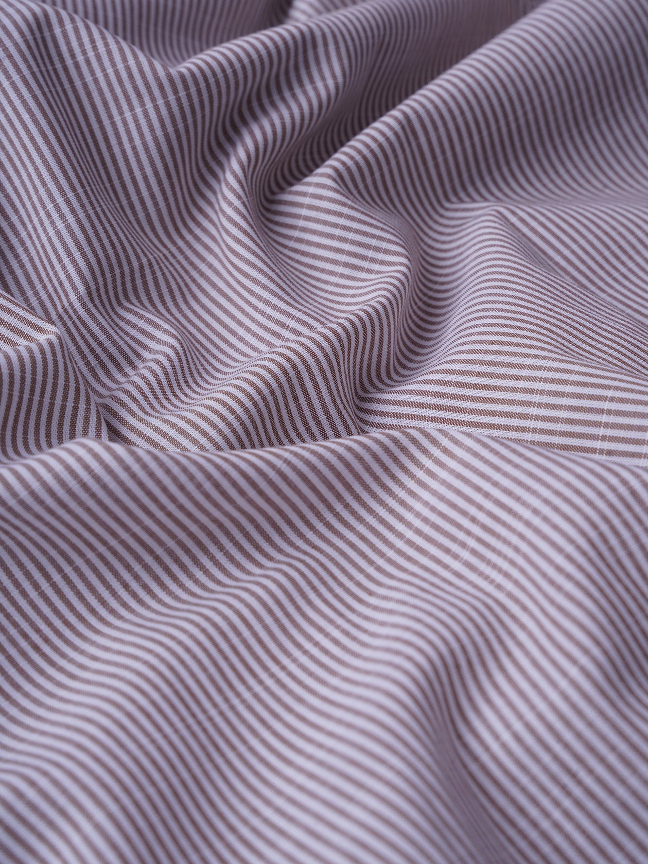 Button-Down Striped Shirt Brown