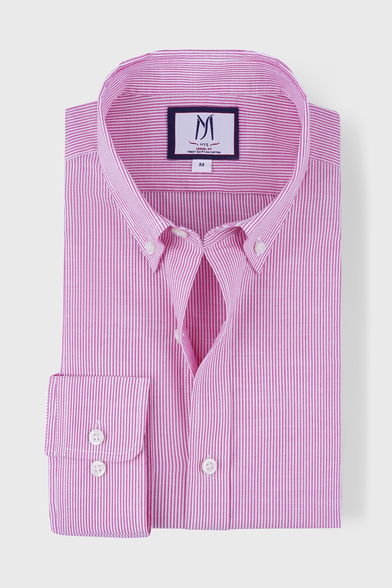 Button-Down Striped Shirt Pink