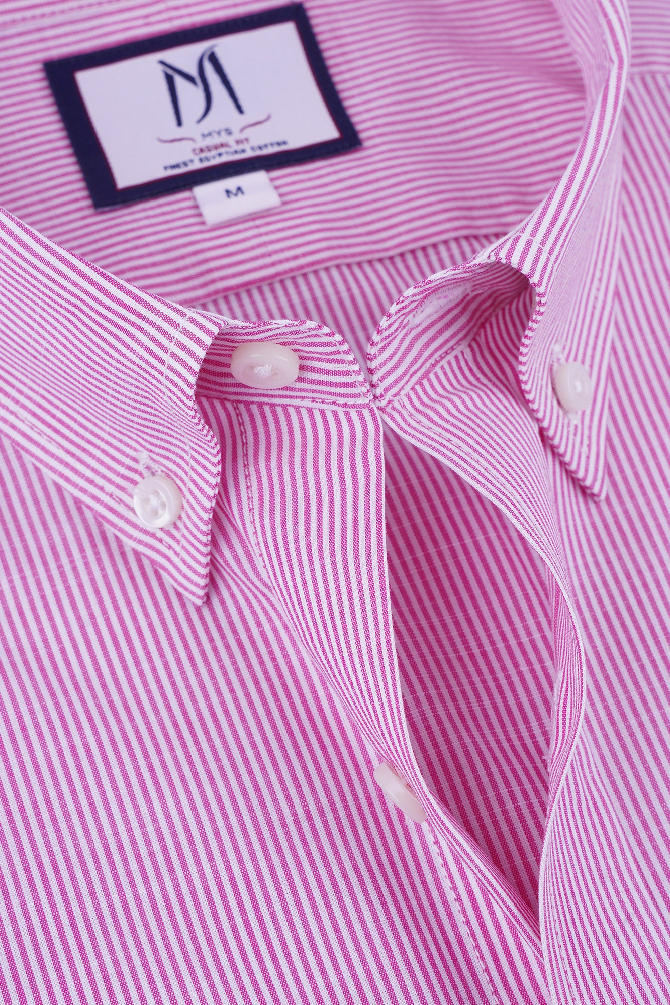 Button-Down Striped Shirt Pink
