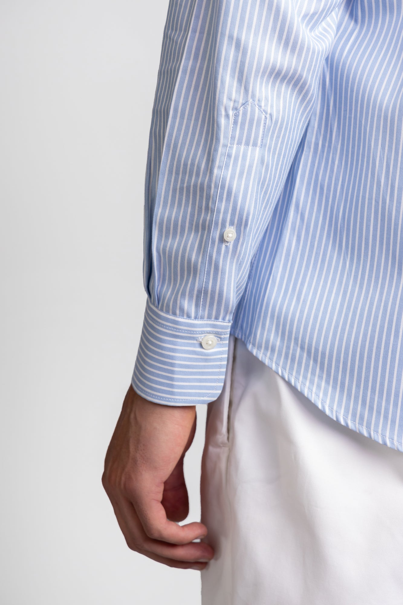 Light Blue Striped Royal Oxford Shirt