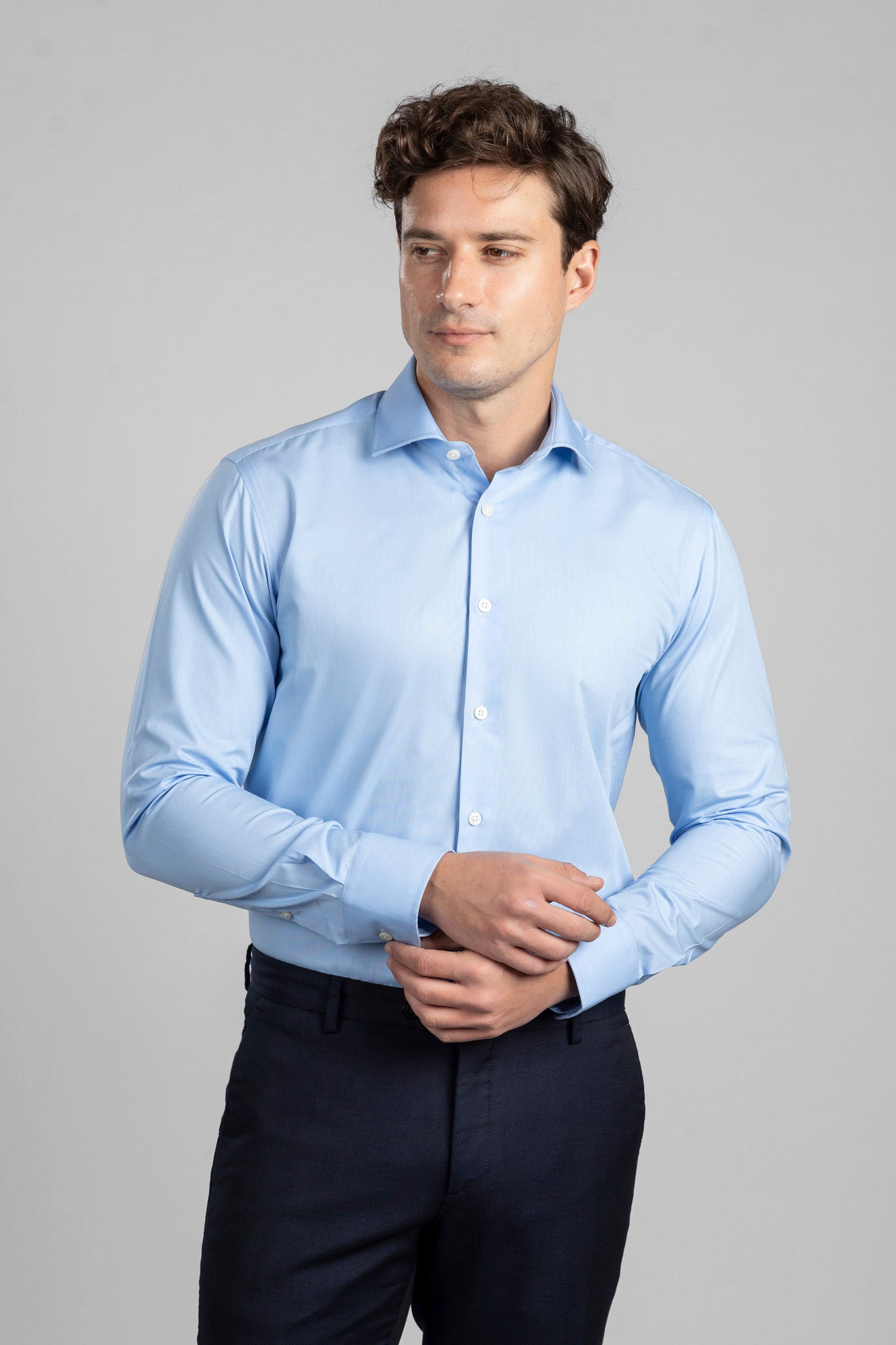 Blue Poplin Shirt - Regular Fit