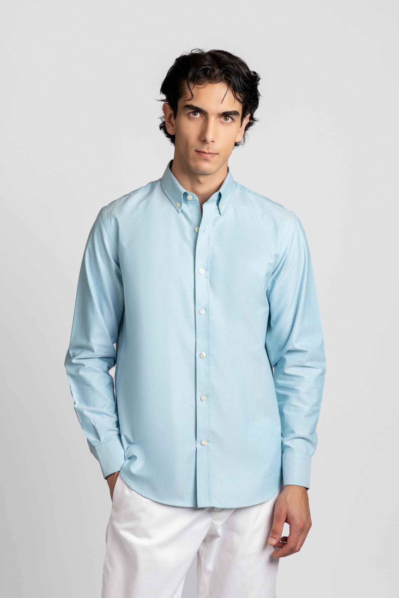 Button-Down Oxford Shirt Turquoise