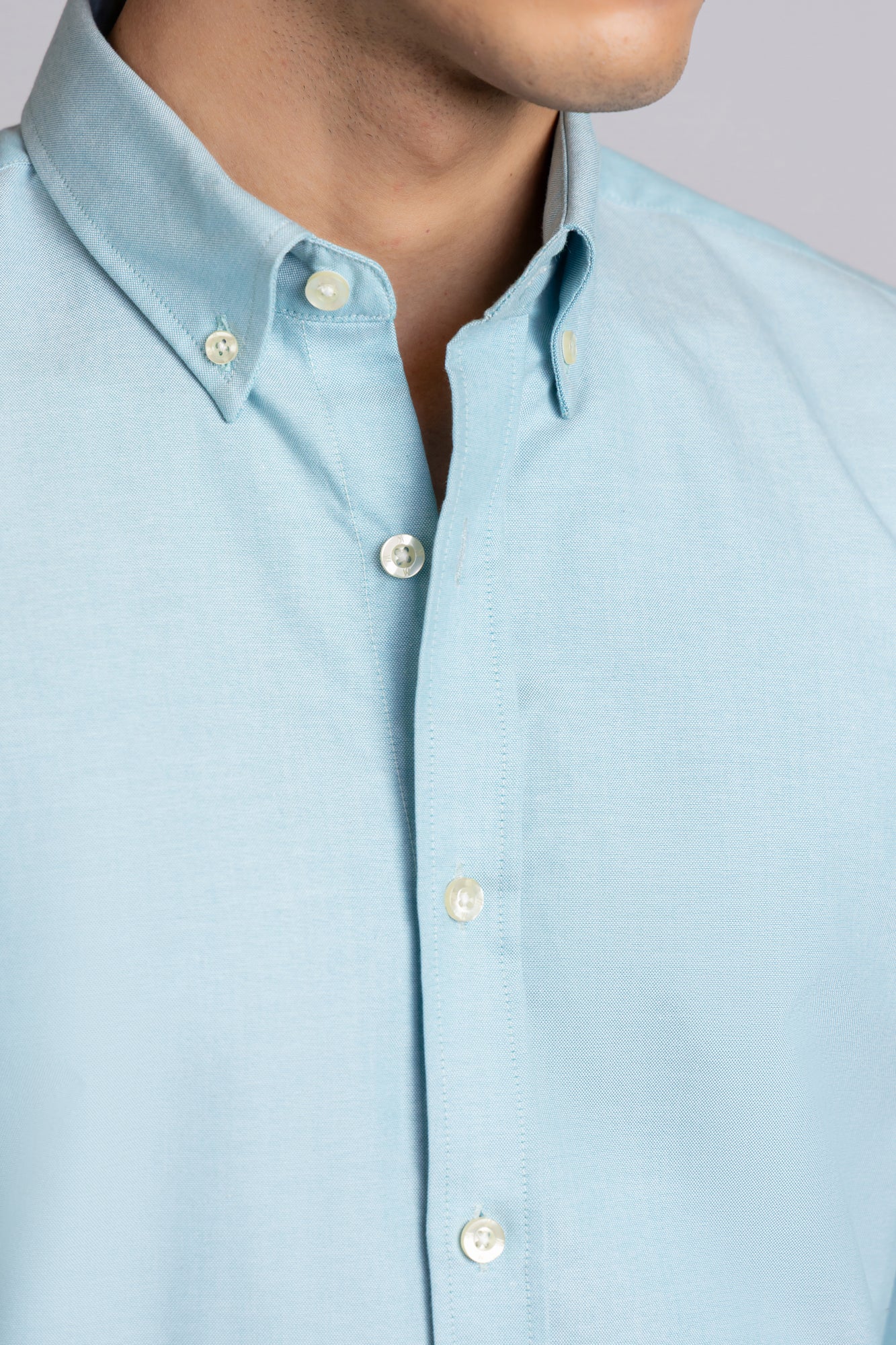 Button-Down Oxford Shirt Turquoise