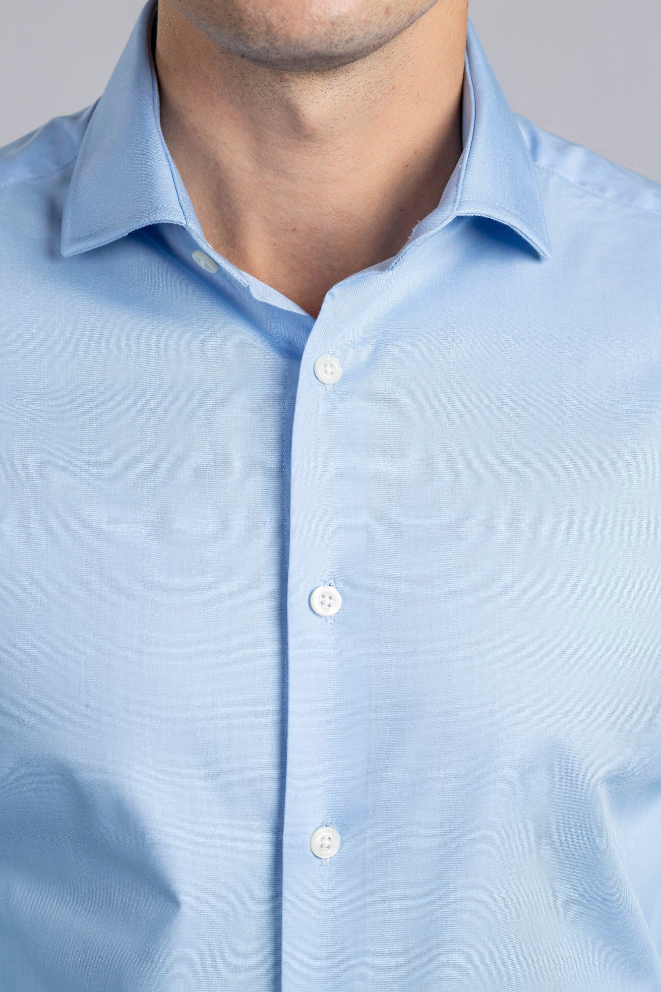 Blue Poplin Shirt - Slim Fit