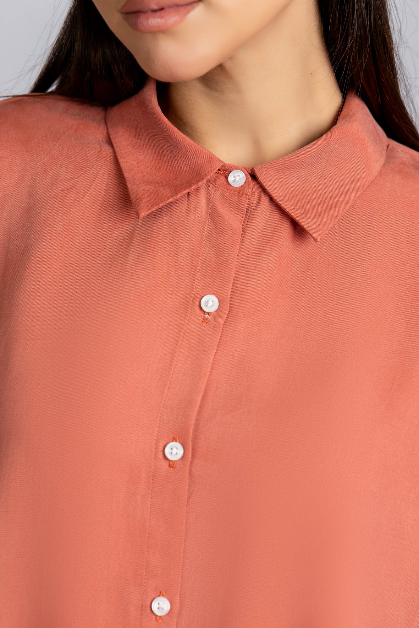 Tencel Hem Tie Shirt