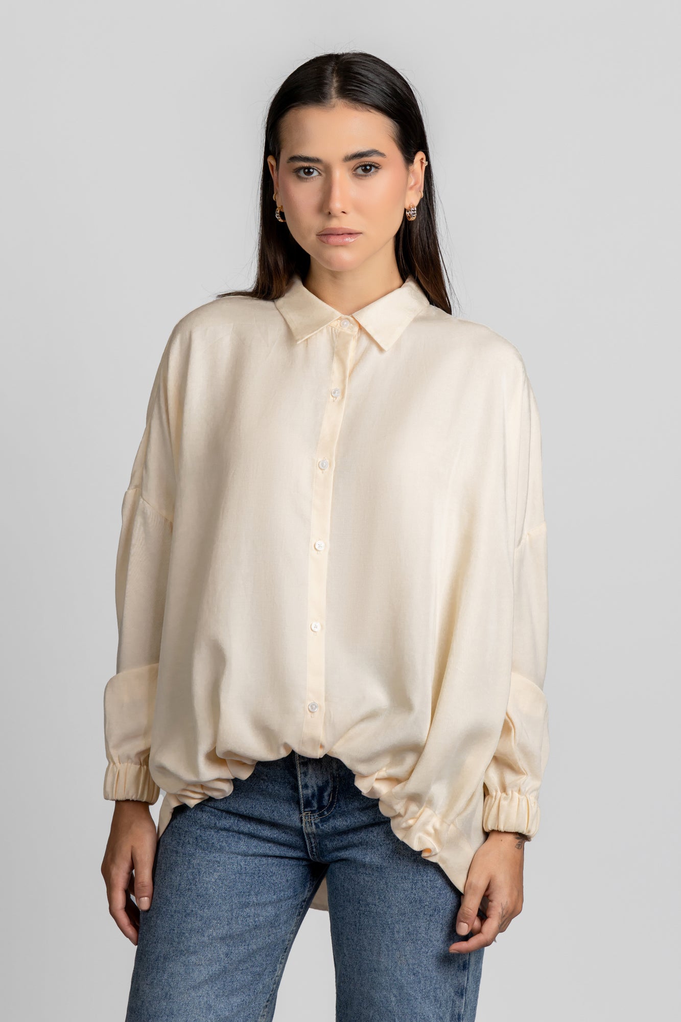 Tencel Hem Tie Shirt