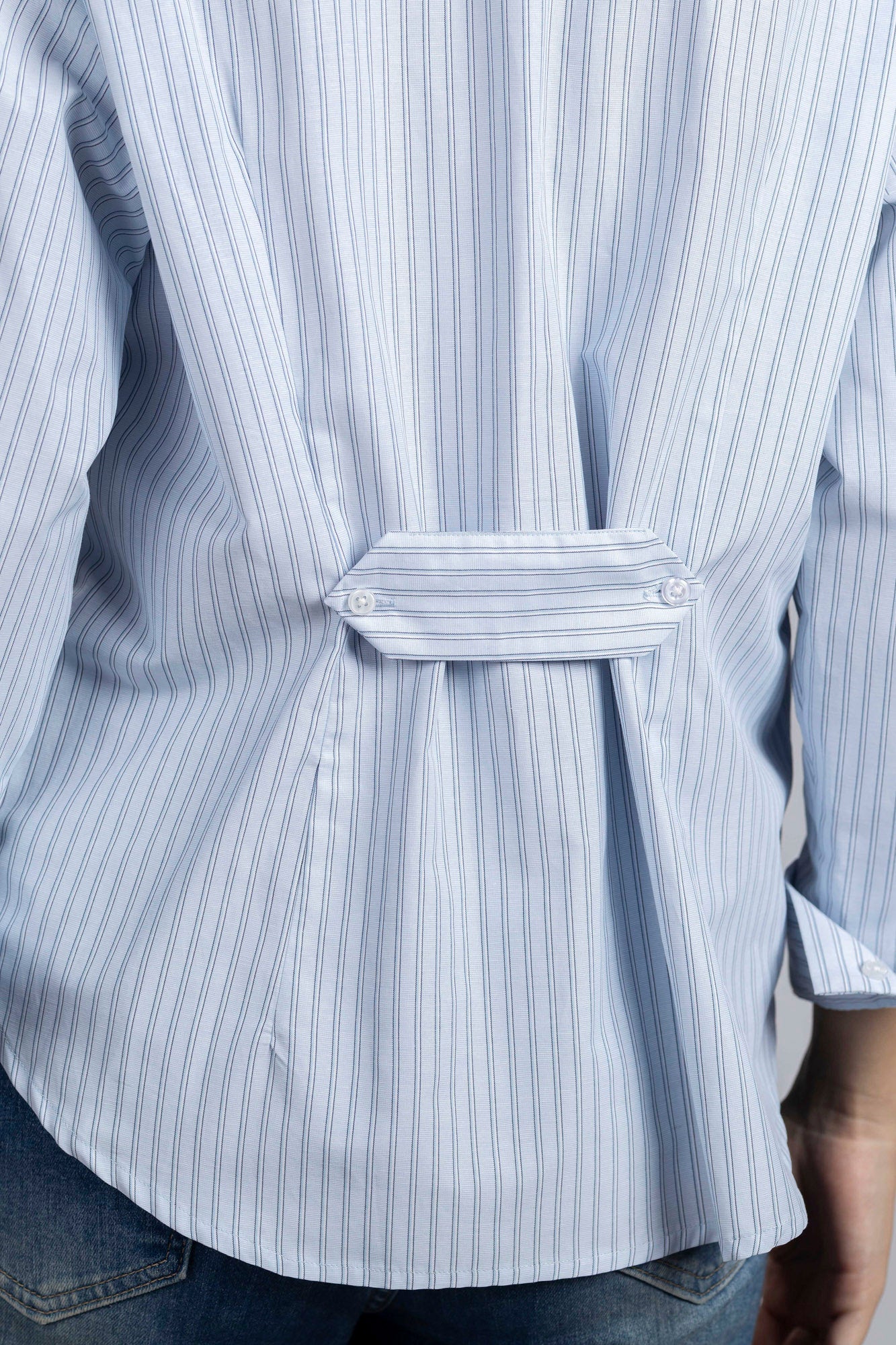 Light Blue Striped Oversized Shirt