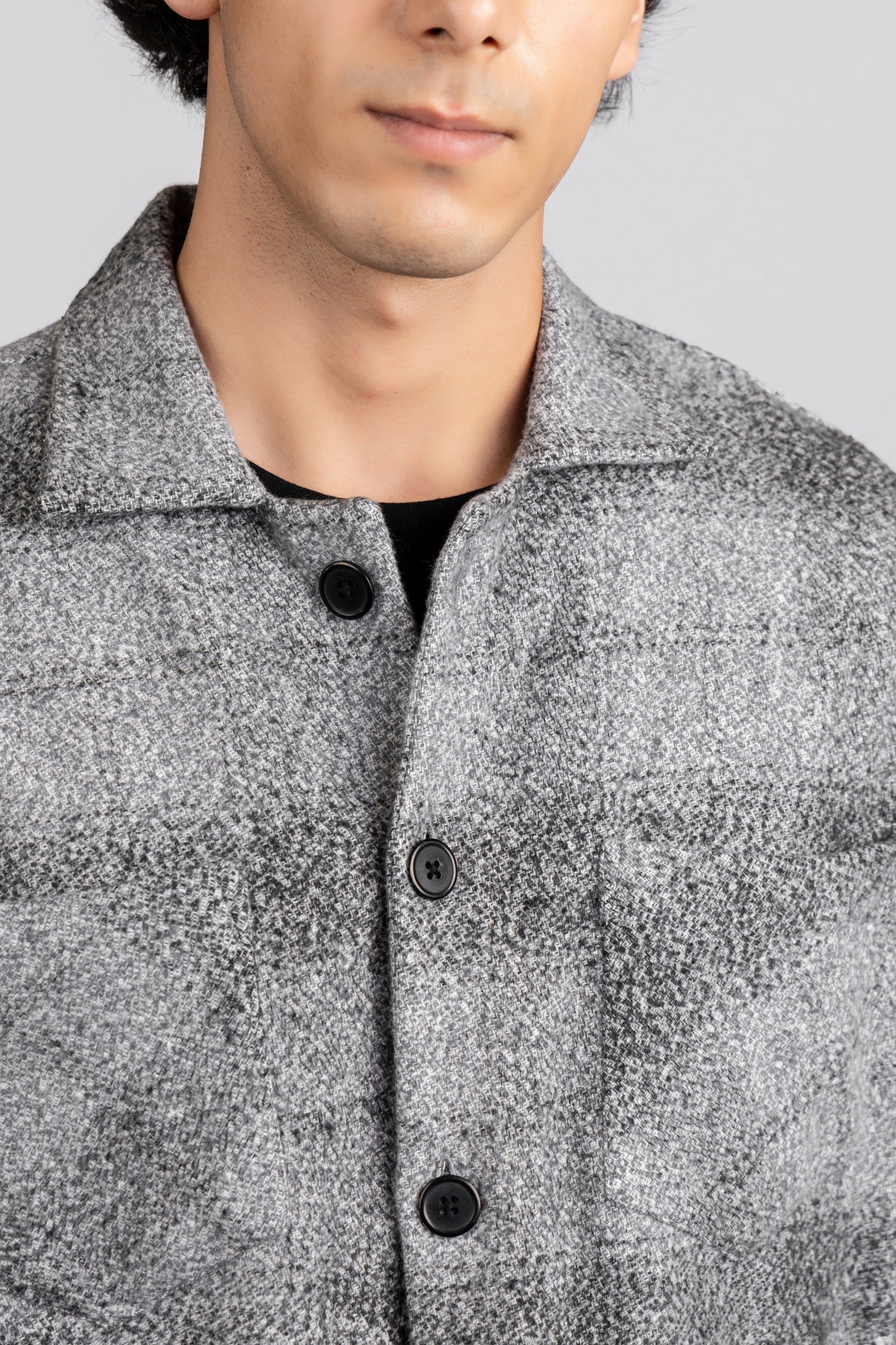 Brushed Checkered Overshirt