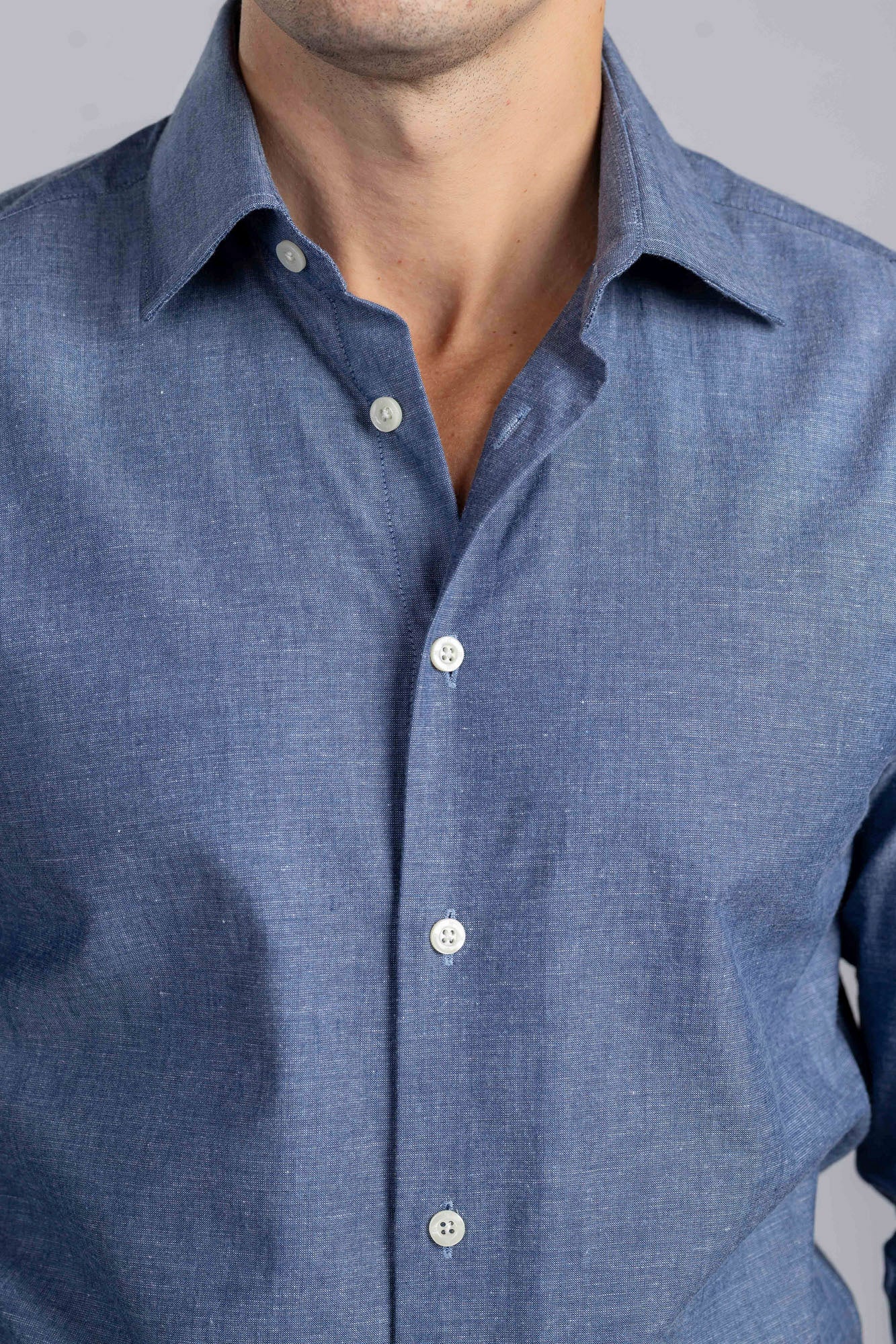Navy Blue Filafil Shirt - Regular Fit