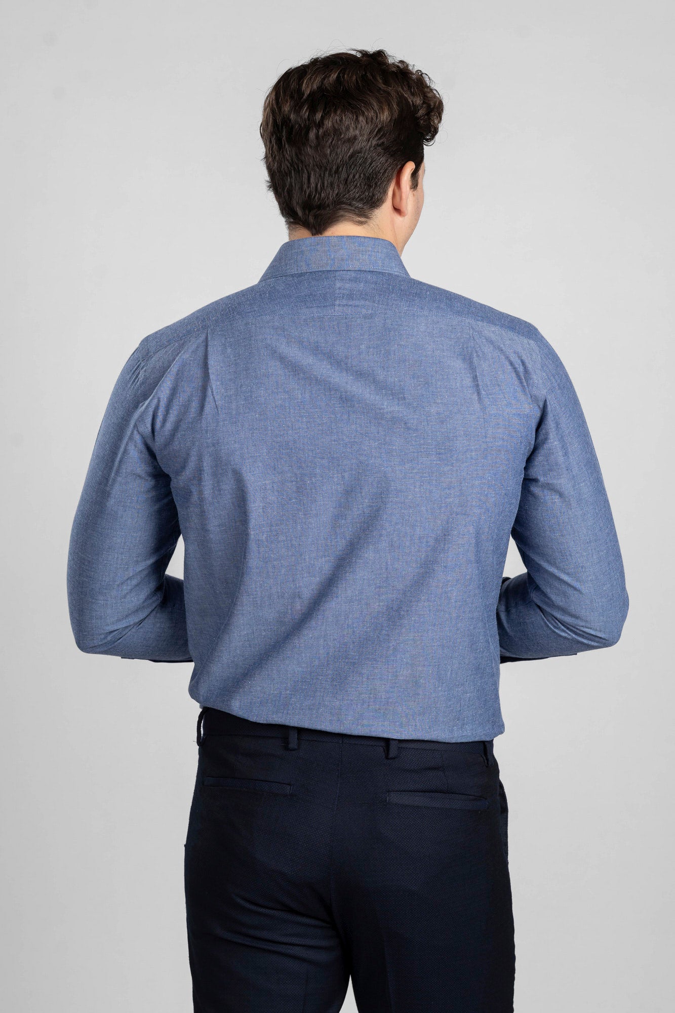 Navy Blue Filafil Shirt - Regular Fit