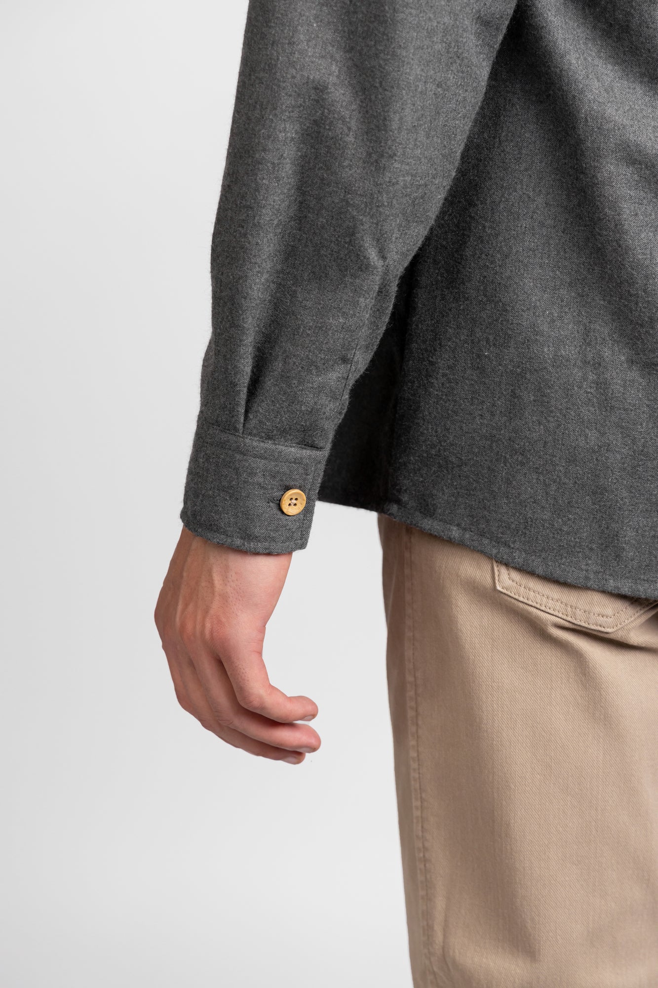 Brushed Shirt with Flap Pockets