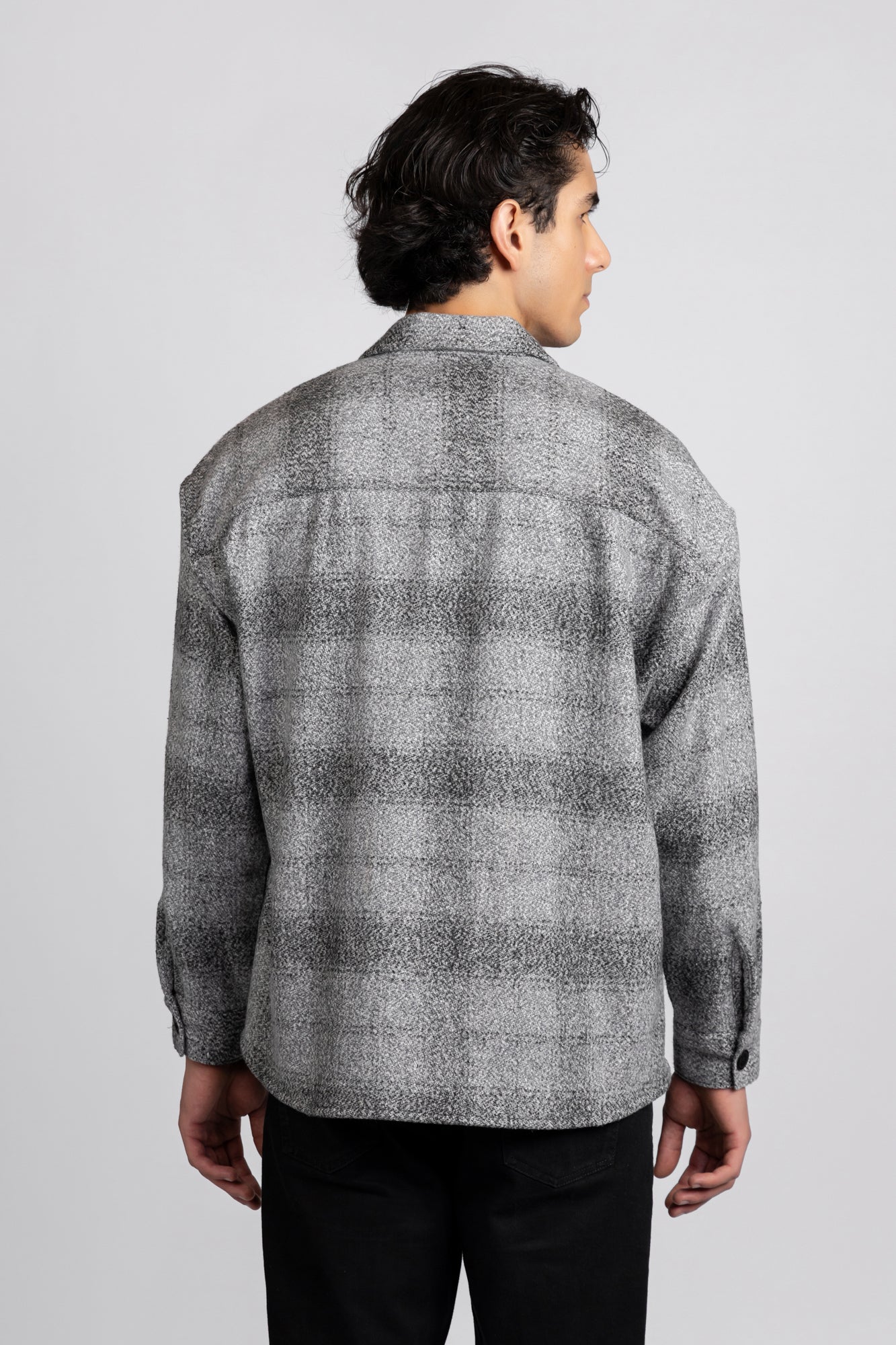 Brushed Checkered Overshirt