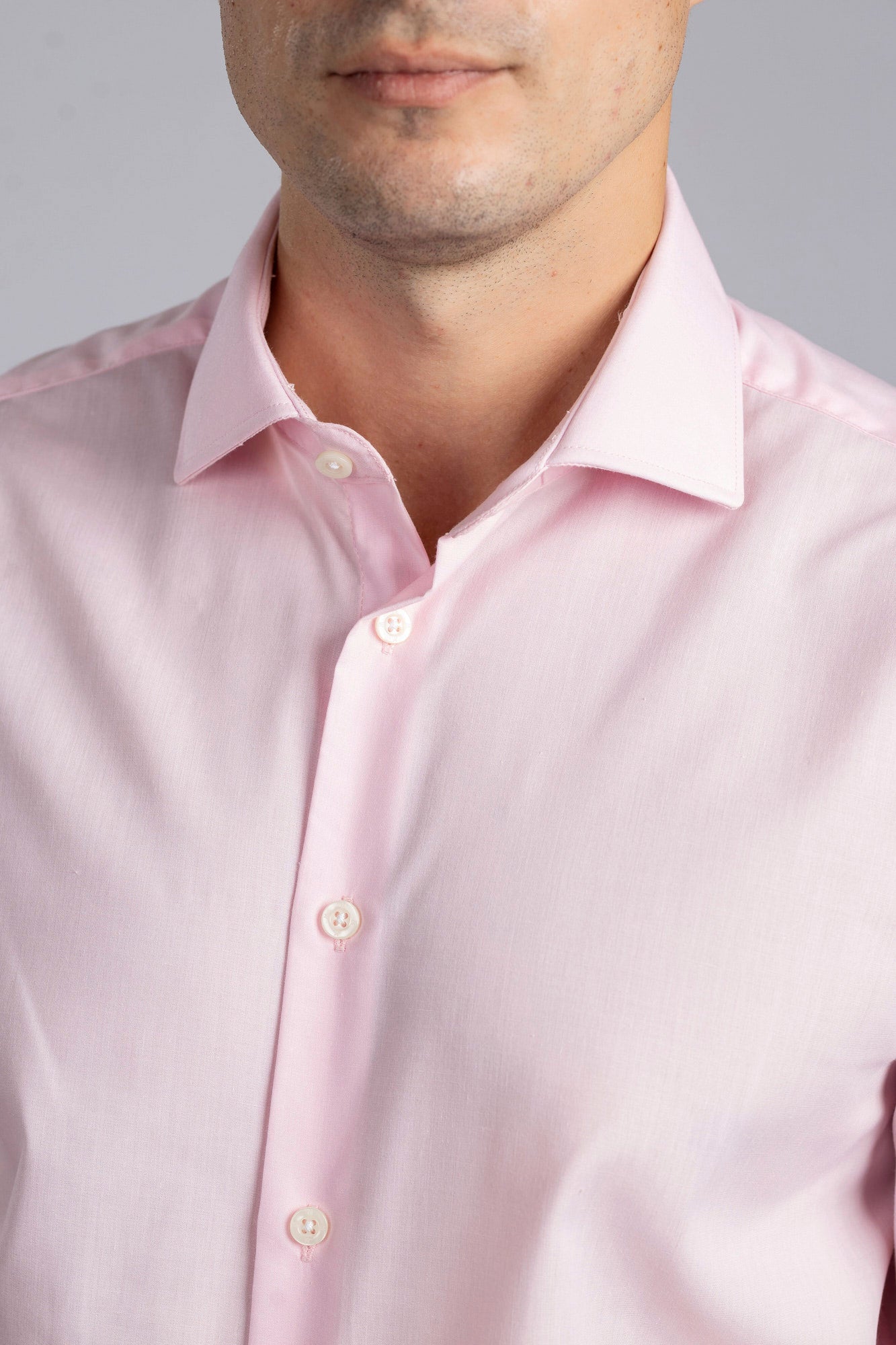 Light Pink Poplin Shirt - Slim Fit