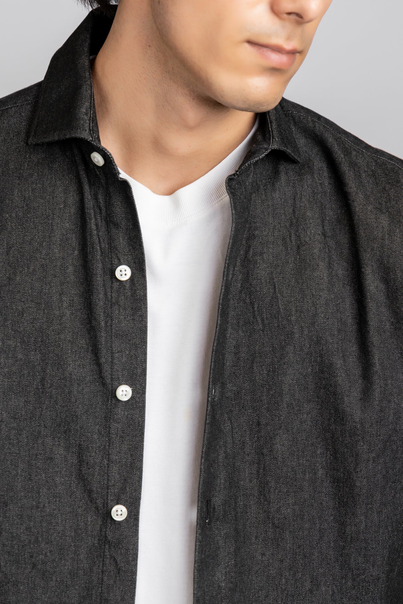 Cutaway Denim Shirt