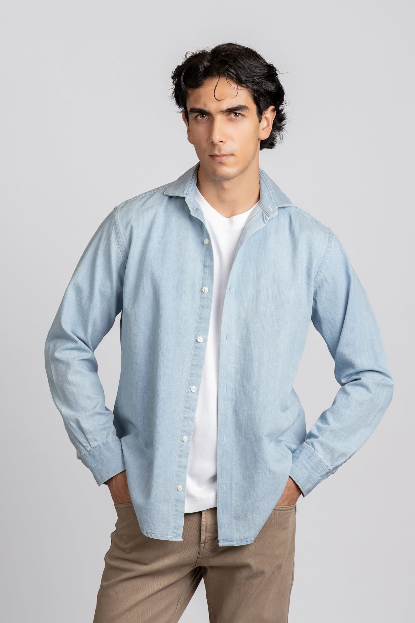 Cutaway Denim Shirt