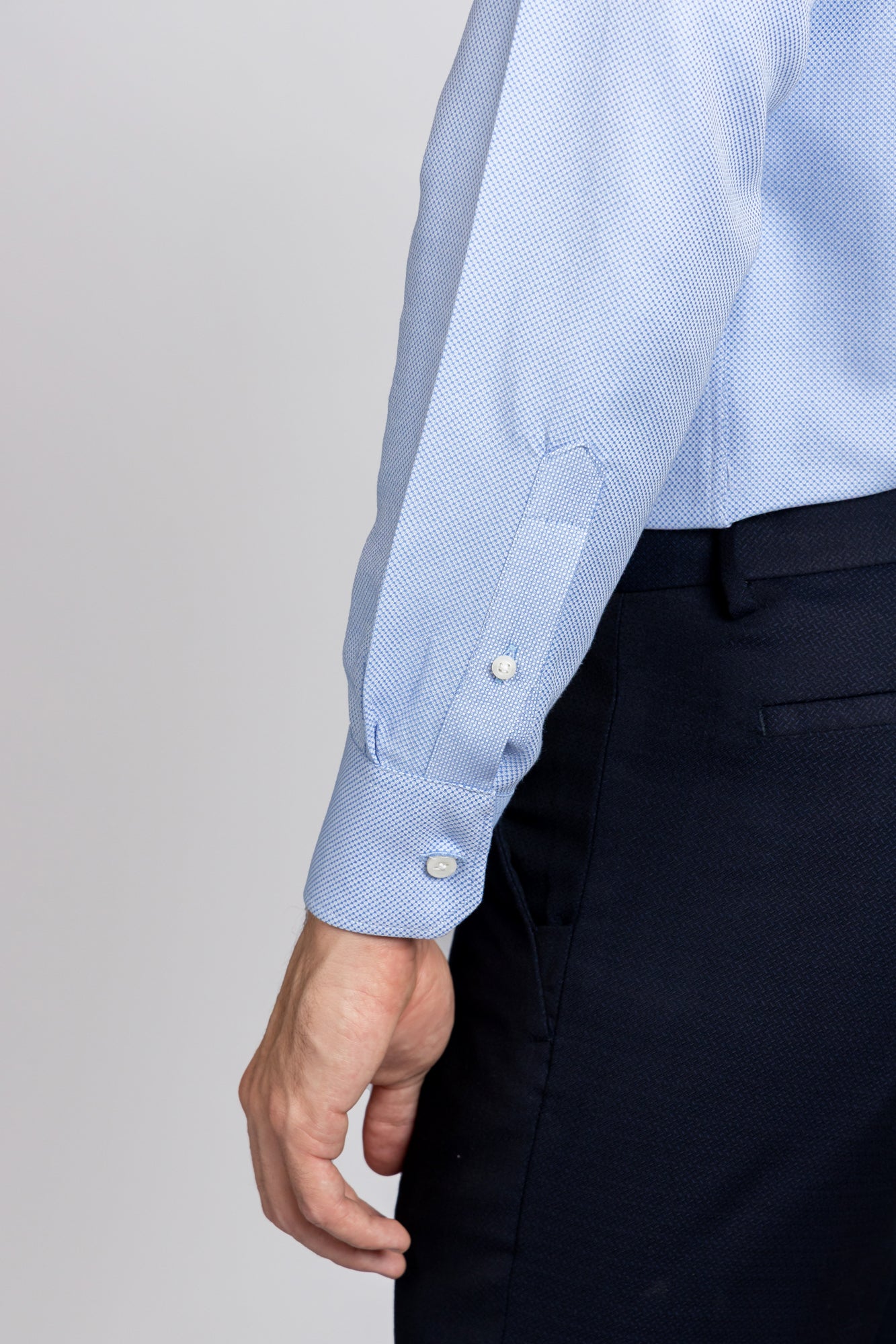 Sky Blue Dobby Shirt - Regular Fit