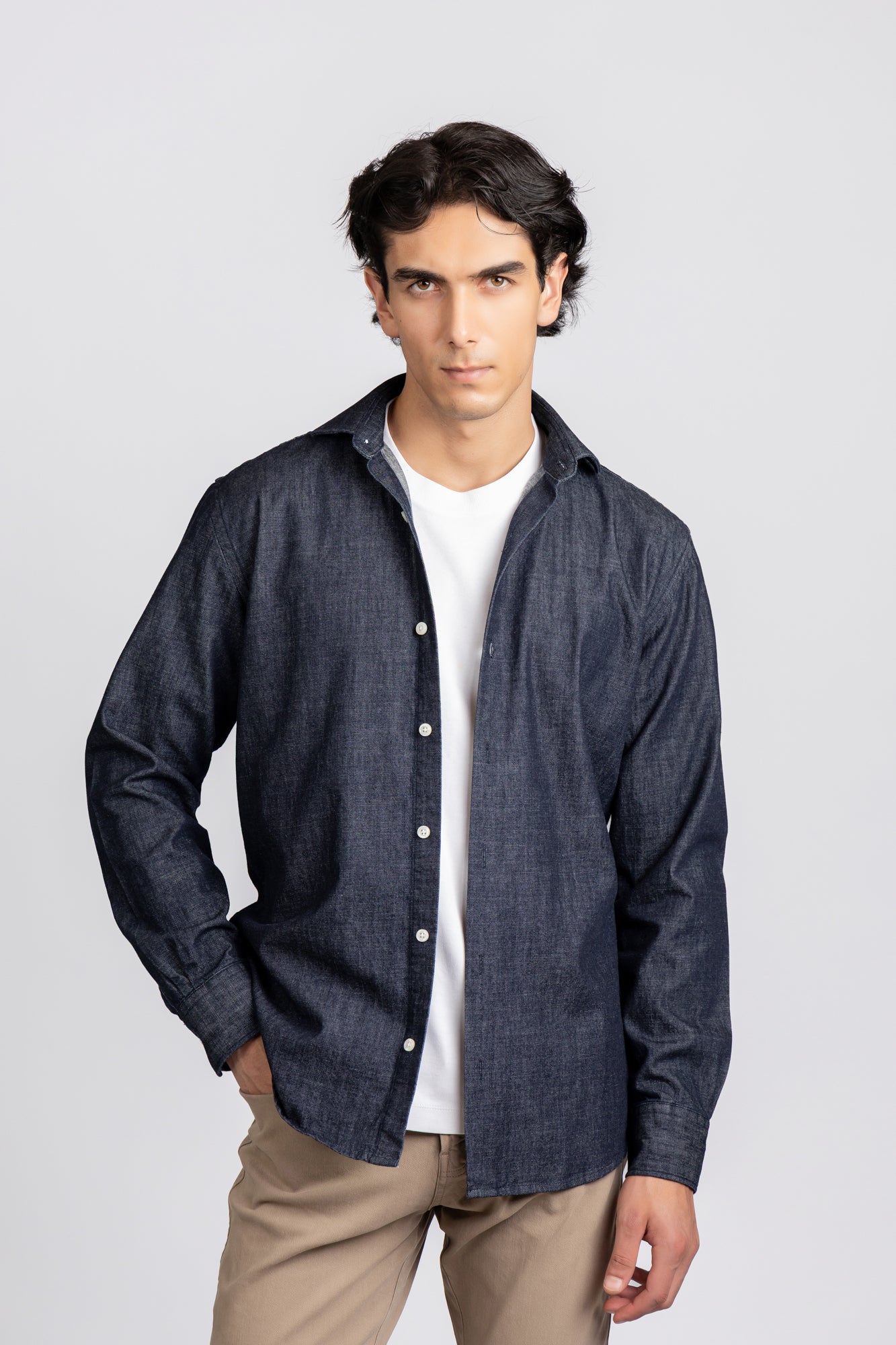 Cutaway Denim Shirt