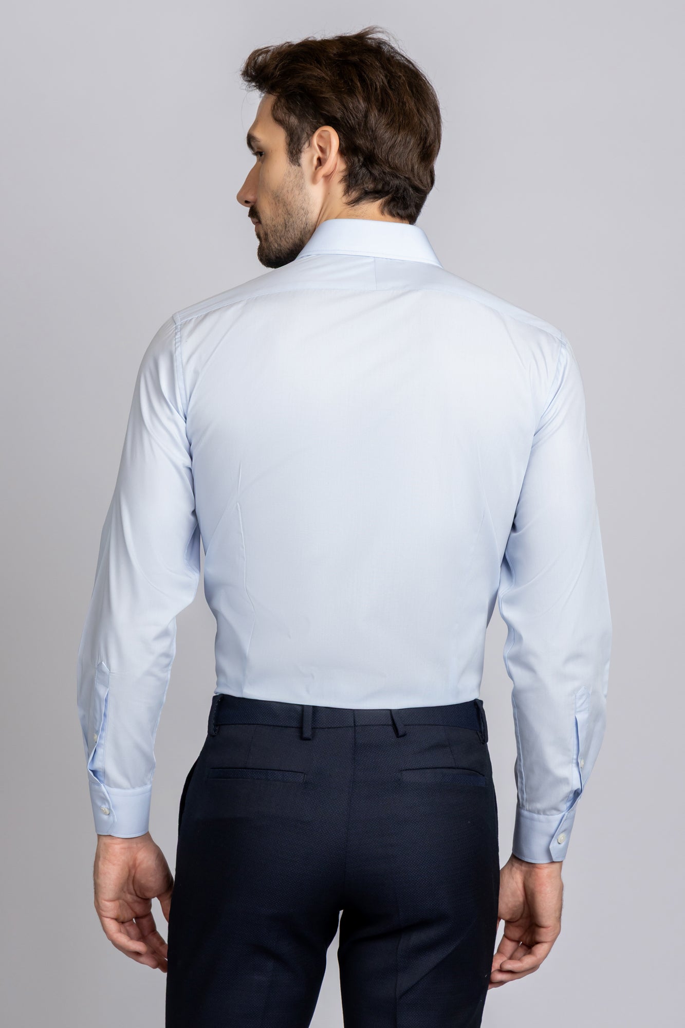 Light Blue Poplin Shirt - Slim Fit