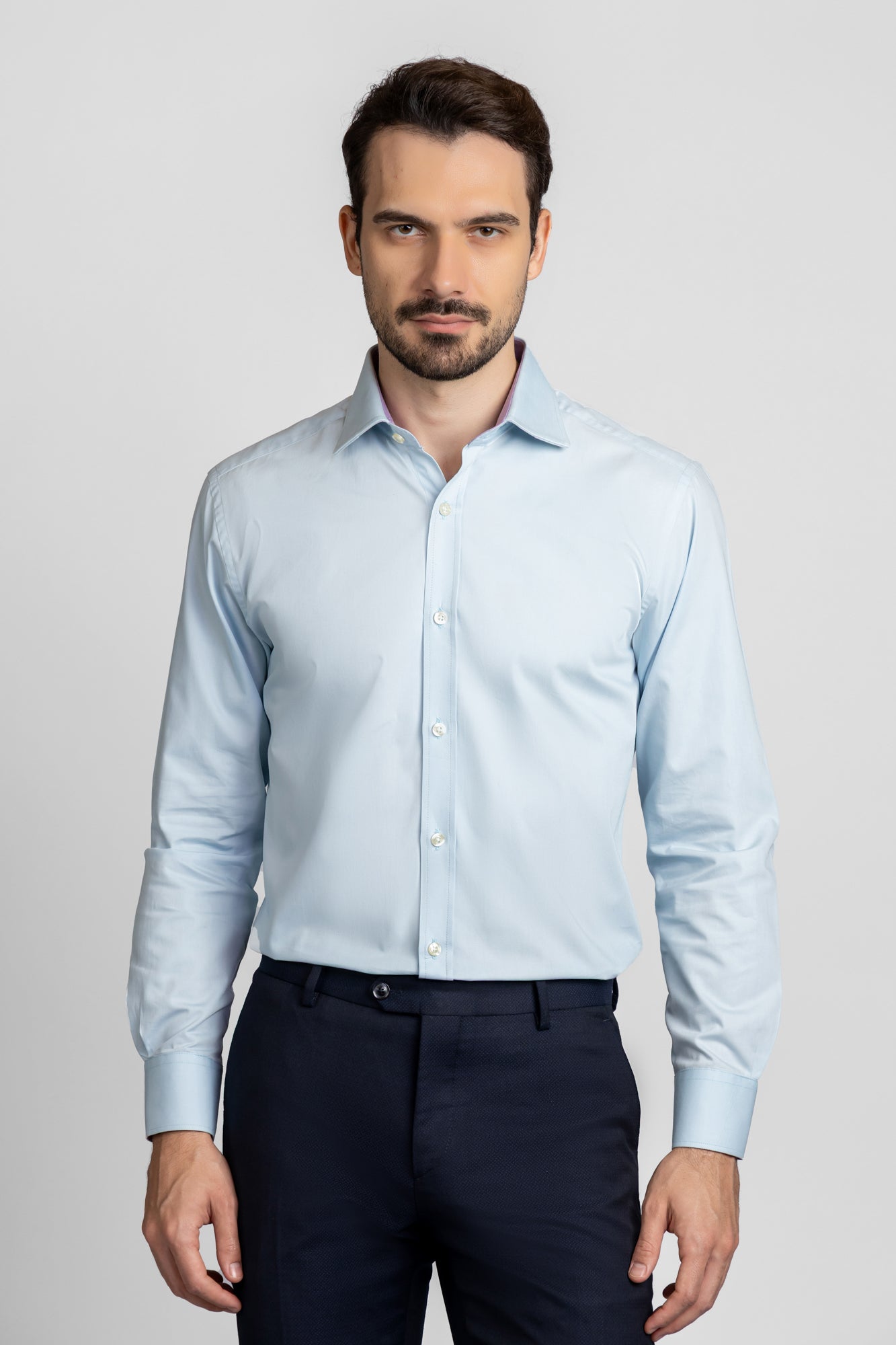 Light Blue Poplin Shirt - Regular Fit