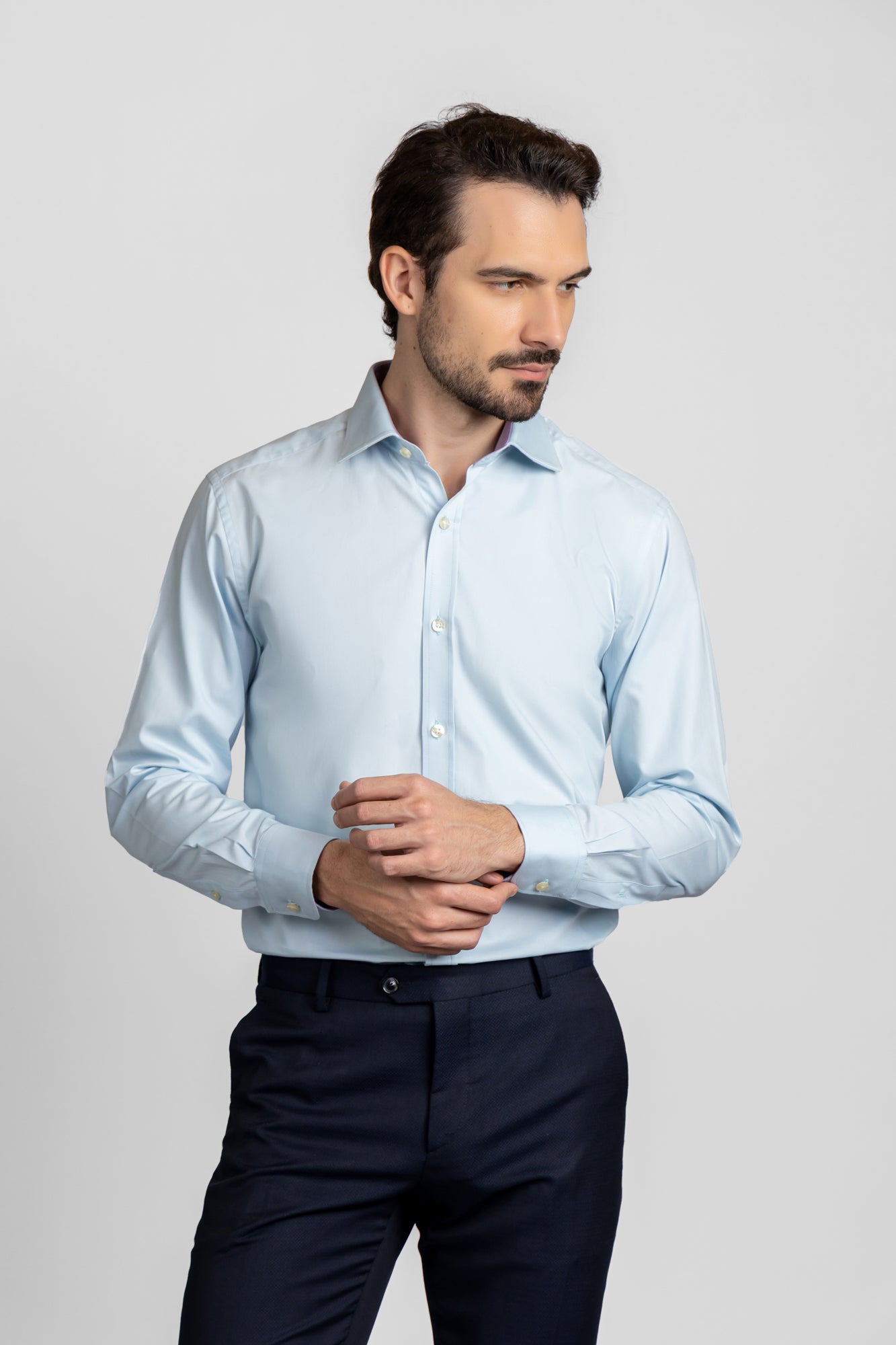 Light Blue Poplin Shirt - Regular Fit