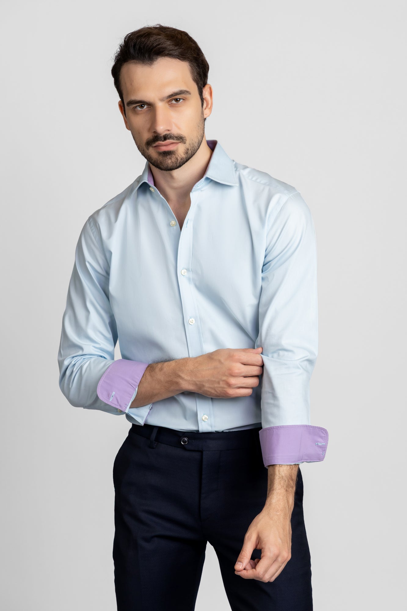 Light Blue Poplin Shirt - Regular Fit