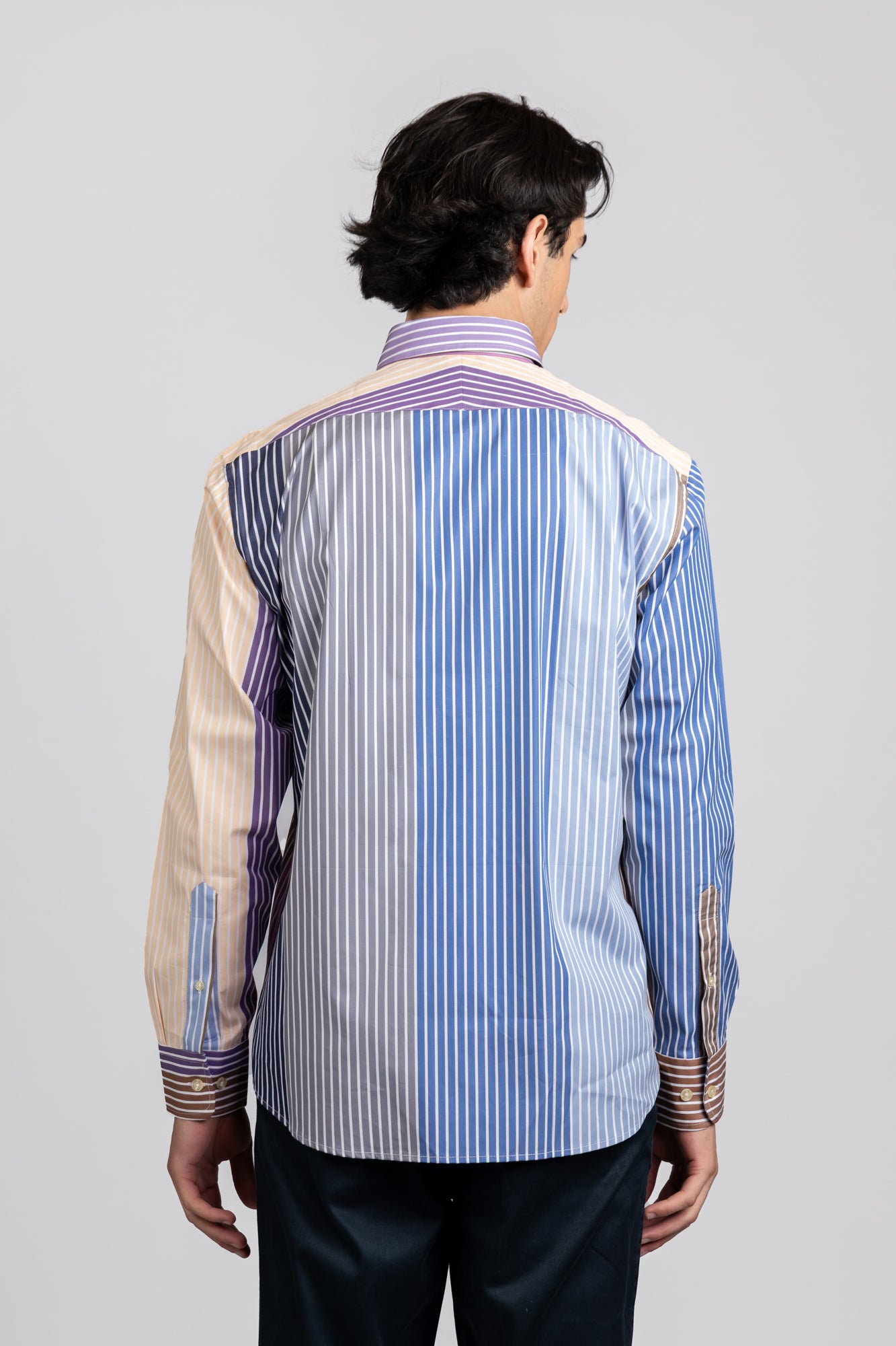 Multi-Color Striped Poplin Shirt