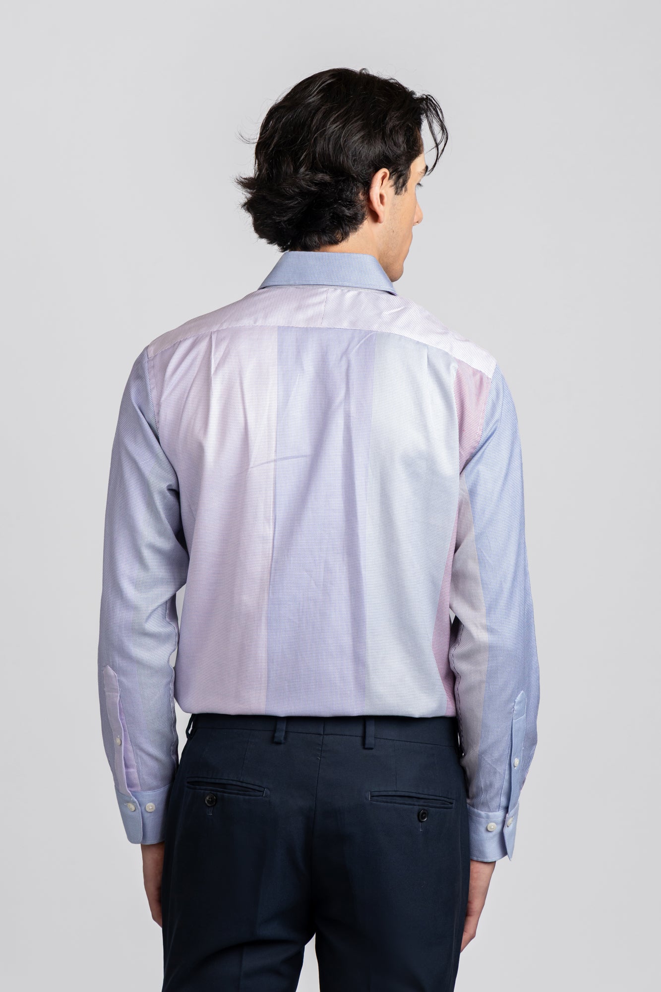 Multi-Color Striped Dobby Shirt