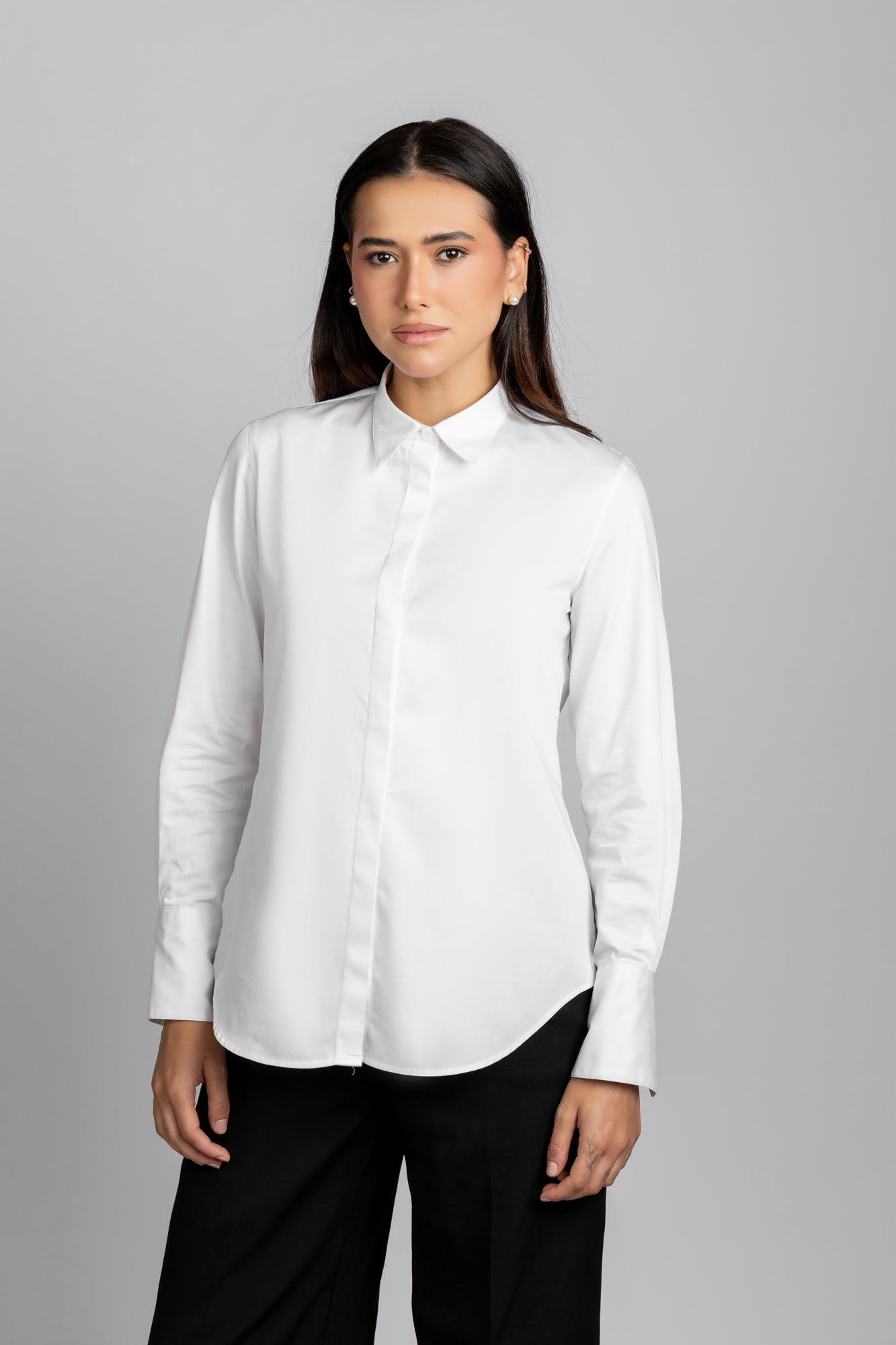 Women Twill Shirt White