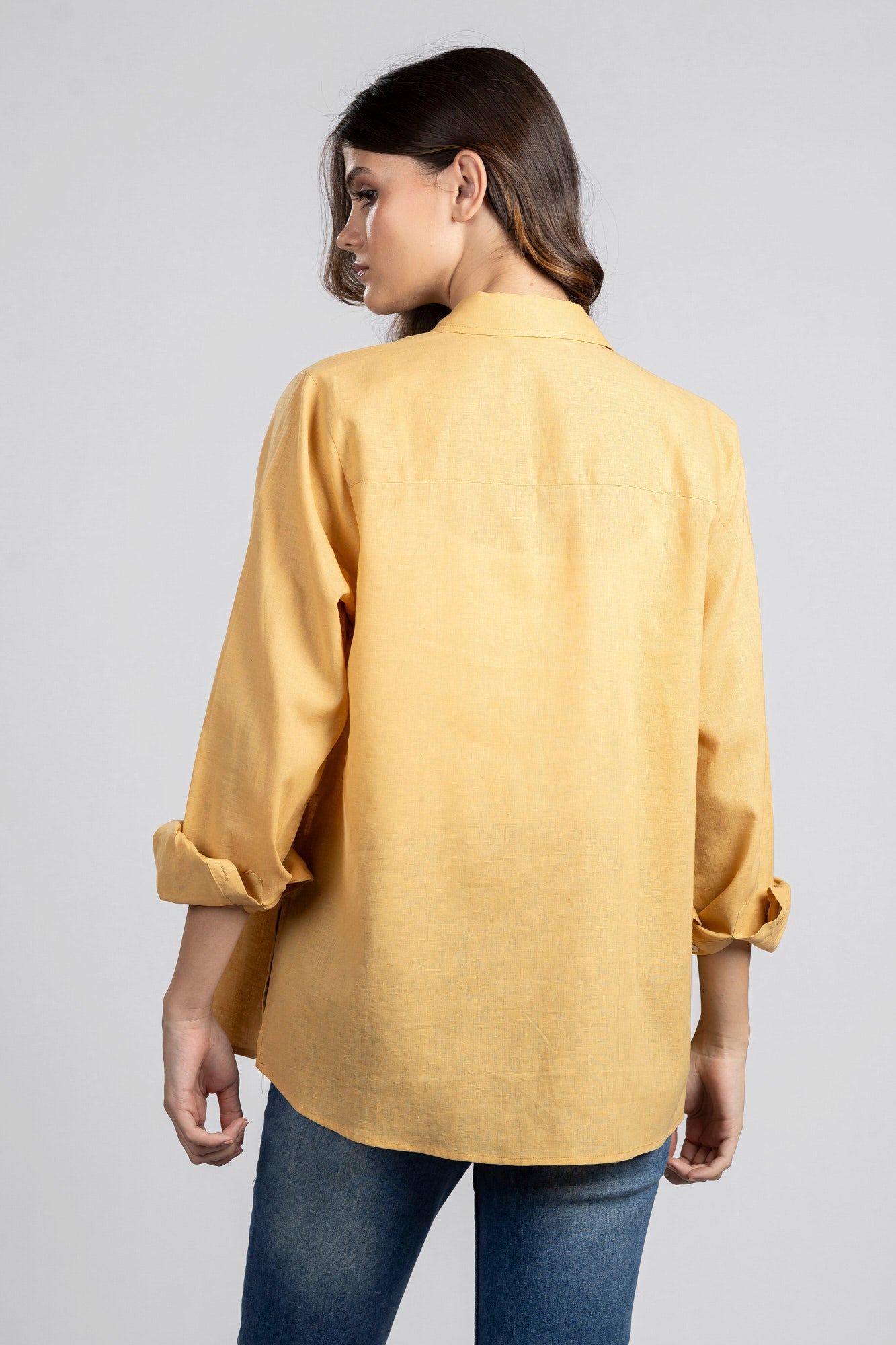 Mustard Linen Cotton Shirt