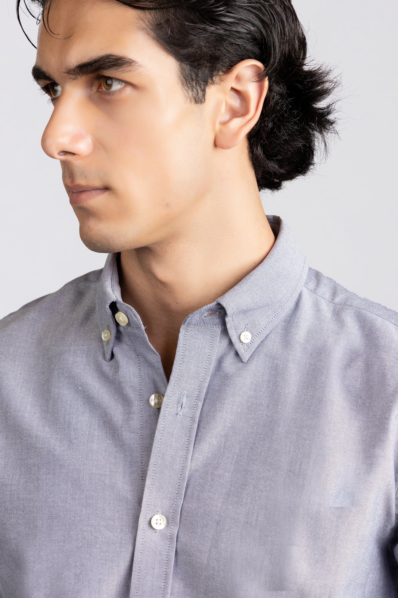 Button-Down Oxford Shirt Gray