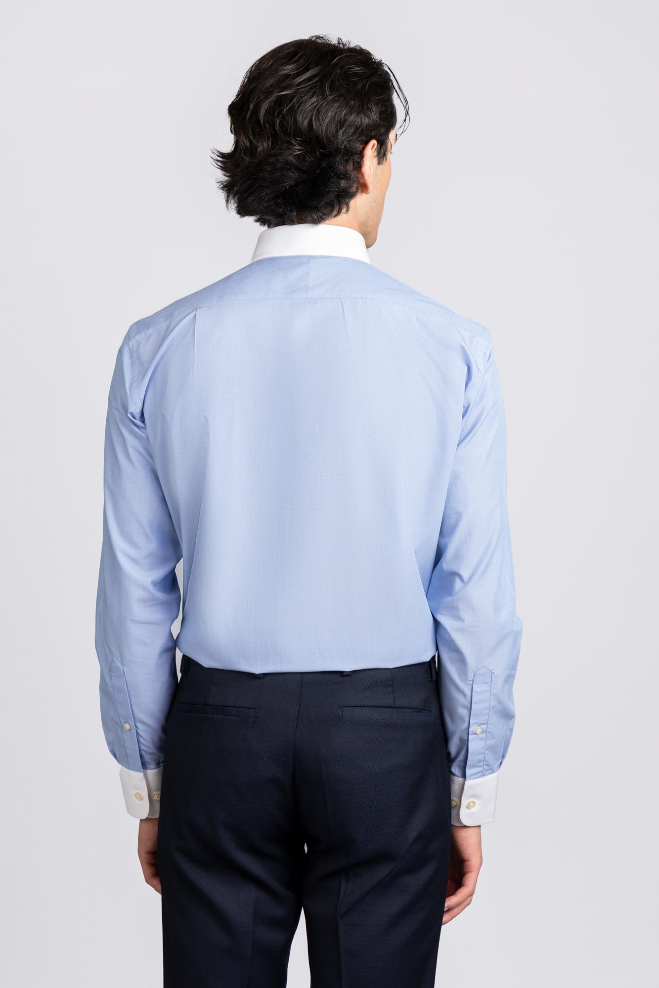Blue Filafil Contrast Shirt - Regular Fit
