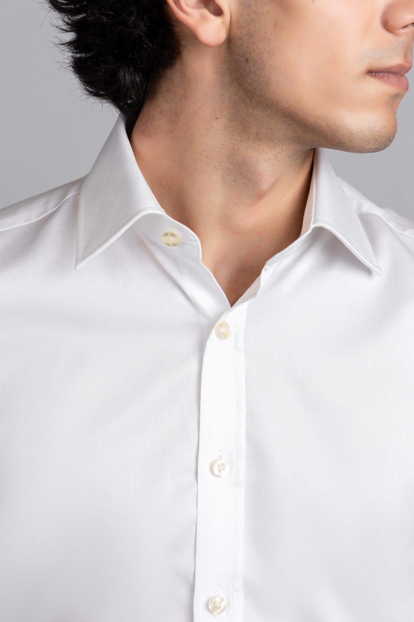 White Twill Double Cuff Shirt - Regular Fit