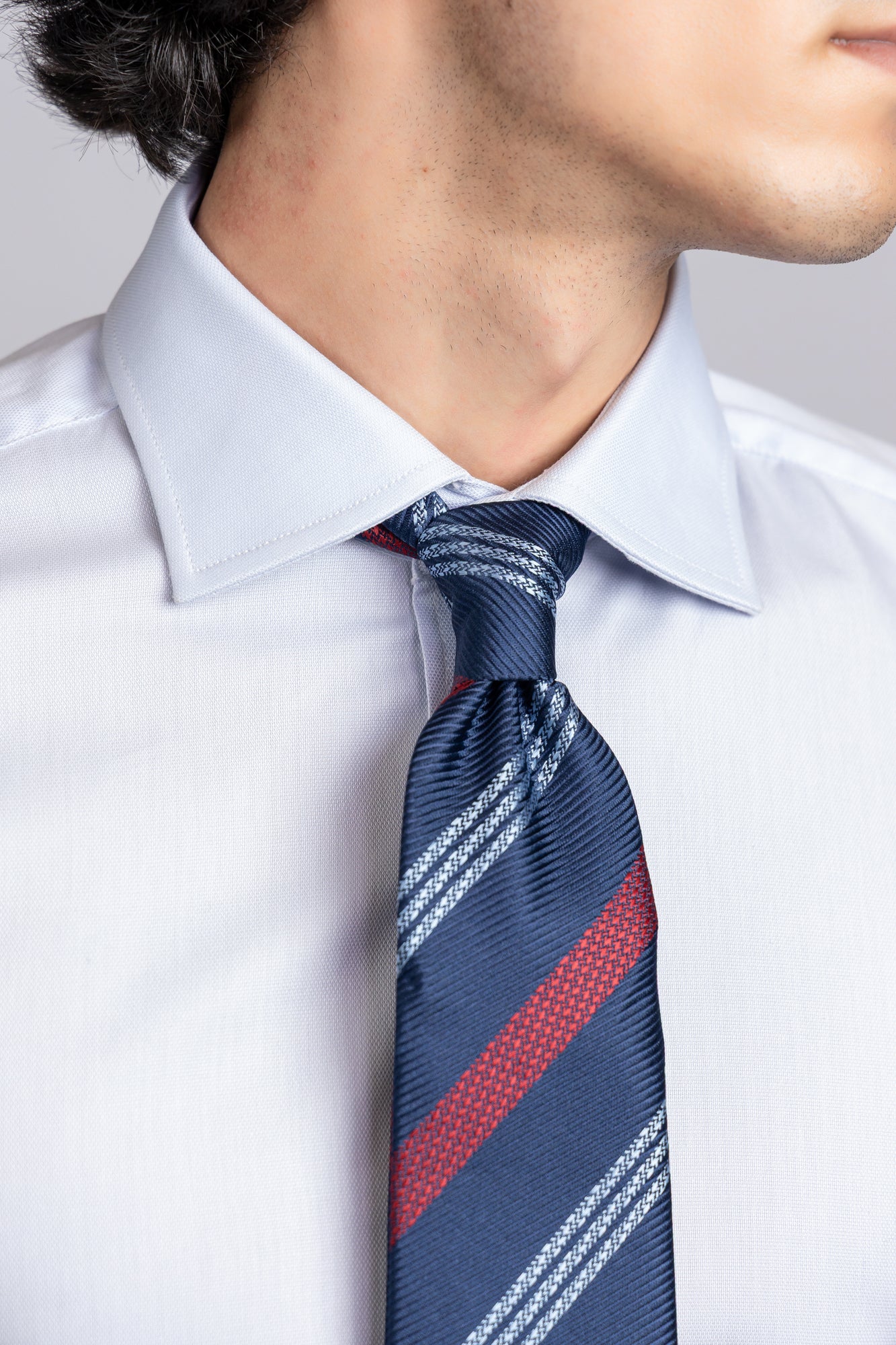 Light Blue Dobby Shirt - Slim Fit