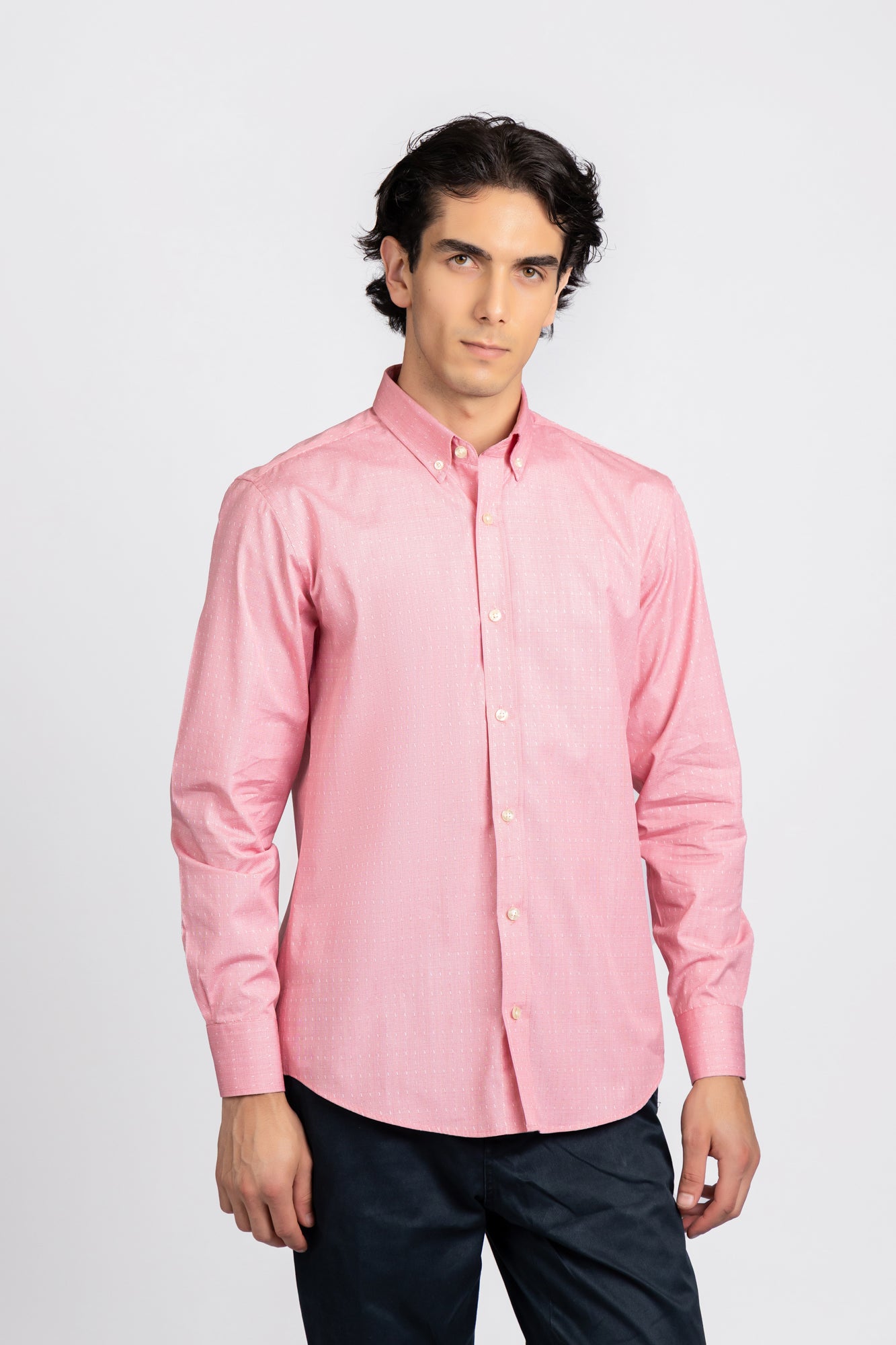 Red Detailed Oxford Shirt
