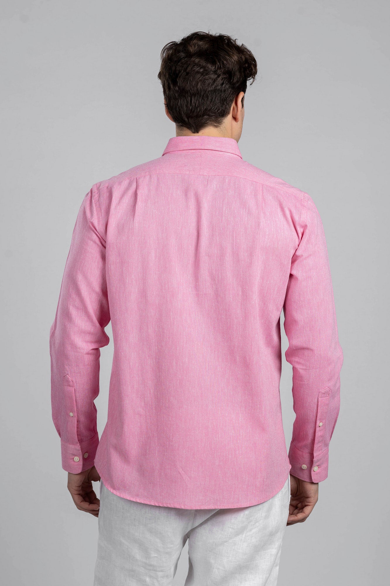 Fuchsia Cotton Linen Shirt