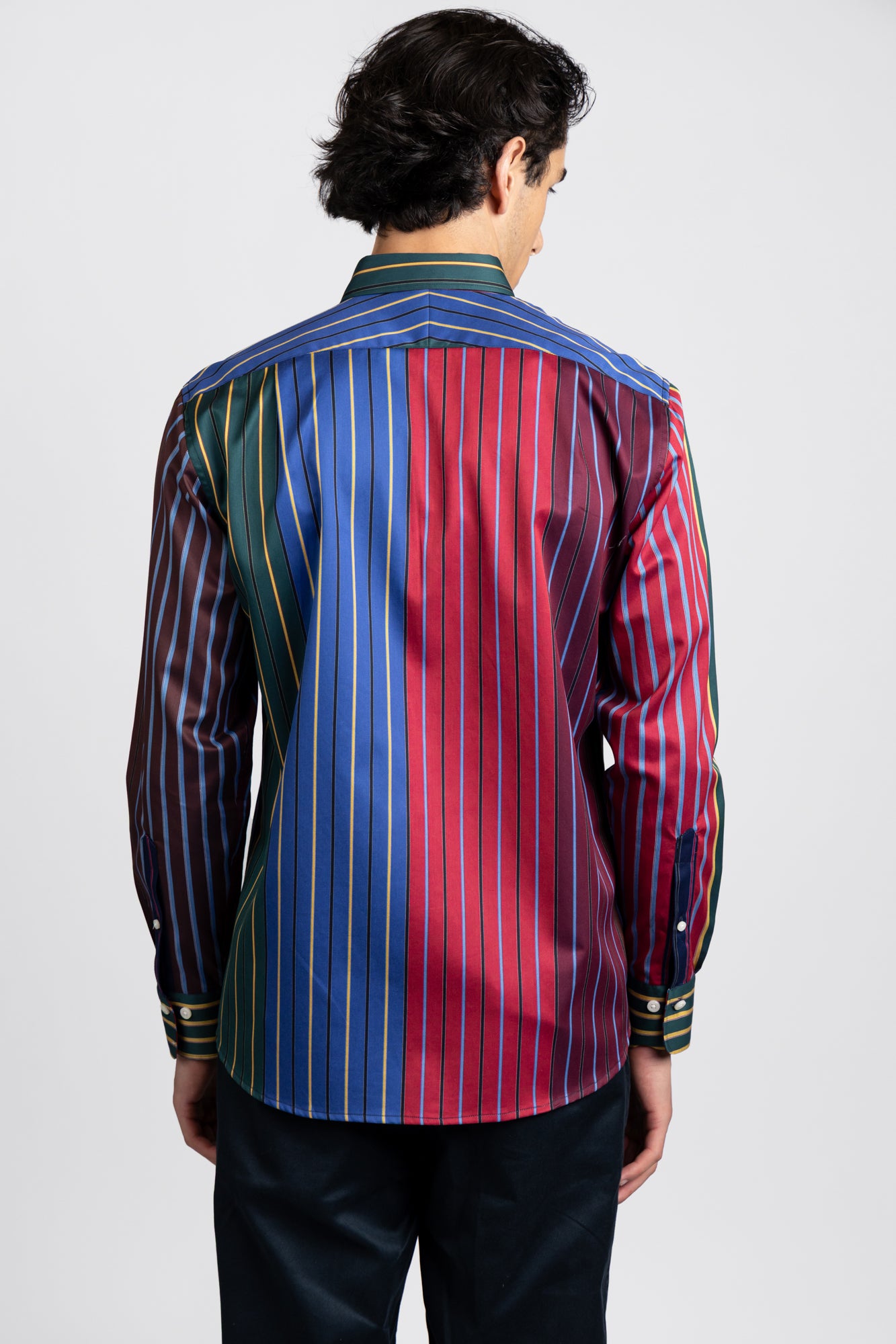 Multi-Color Striped Twill Shirt